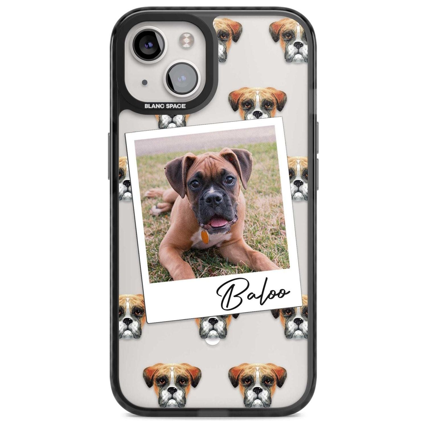 Personalised Boxer - Dog Photo Custom Phone Case iPhone 15 Plus / Magsafe Black Impact Case,iPhone 15 / Magsafe Black Impact Case,iPhone 14 Plus / Magsafe Black Impact Case,iPhone 14 / Magsafe Black Impact Case,iPhone 13 / Magsafe Black Impact Case Blanc Space