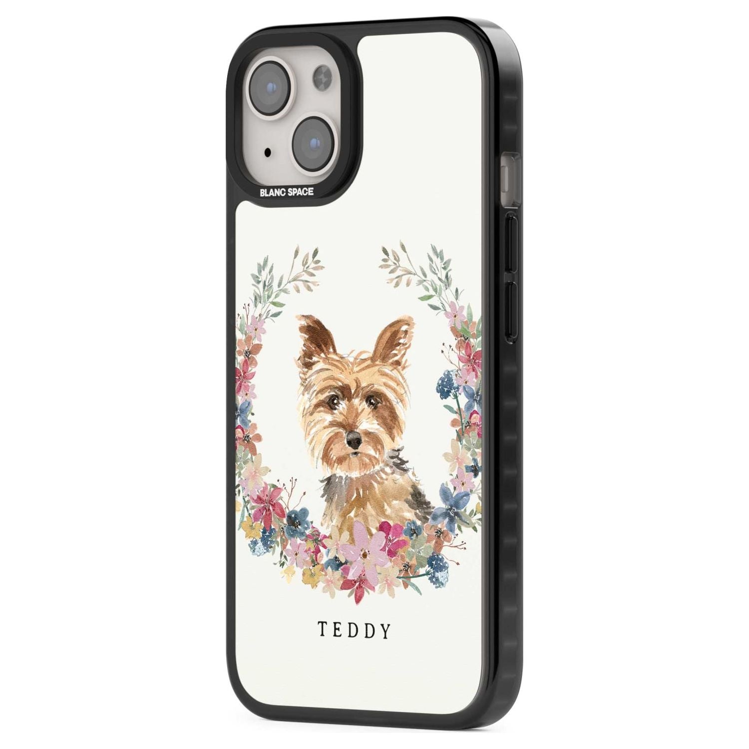 Personalised Yorkshire Terrier Floral Portrait