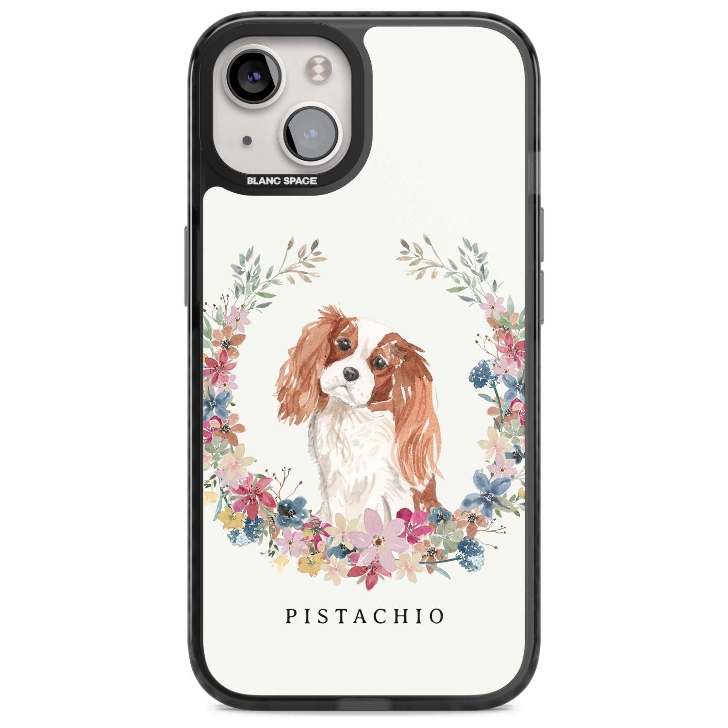 Personalised Cavalier King Charles Portrait Spaniel Custom Phone Case iPhone 15 Plus / Magsafe Black Impact Case,iPhone 15 / Magsafe Black Impact Case,iPhone 14 Plus / Magsafe Black Impact Case,iPhone 14 / Magsafe Black Impact Case,iPhone 13 / Magsafe Black Impact Case Blanc Space