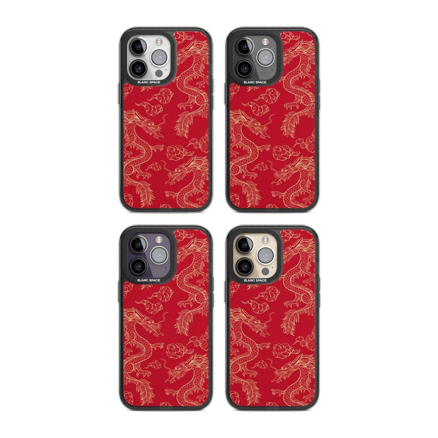 Red And Gold Dragon Pattern