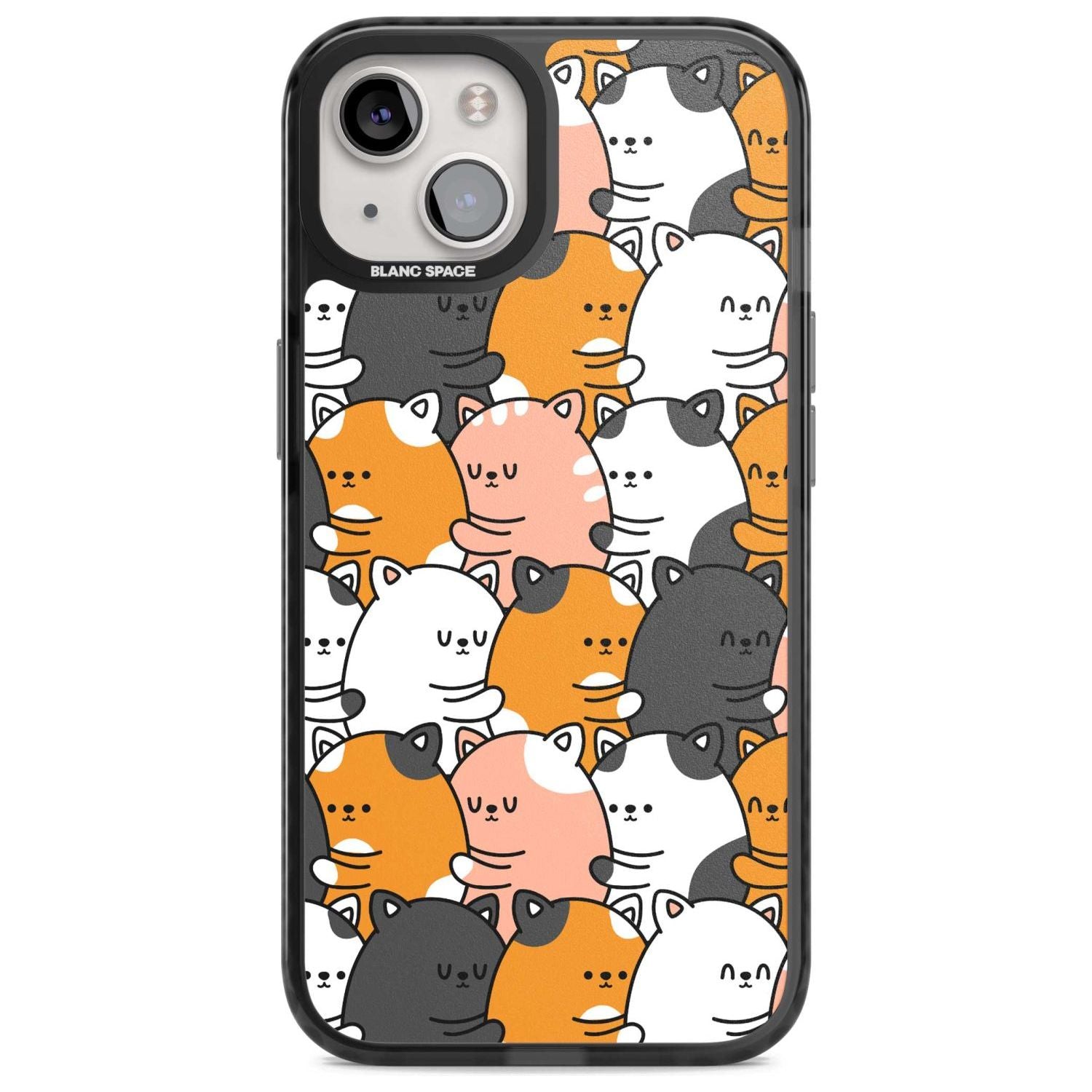 Spooning Cats Kawaii Pattern