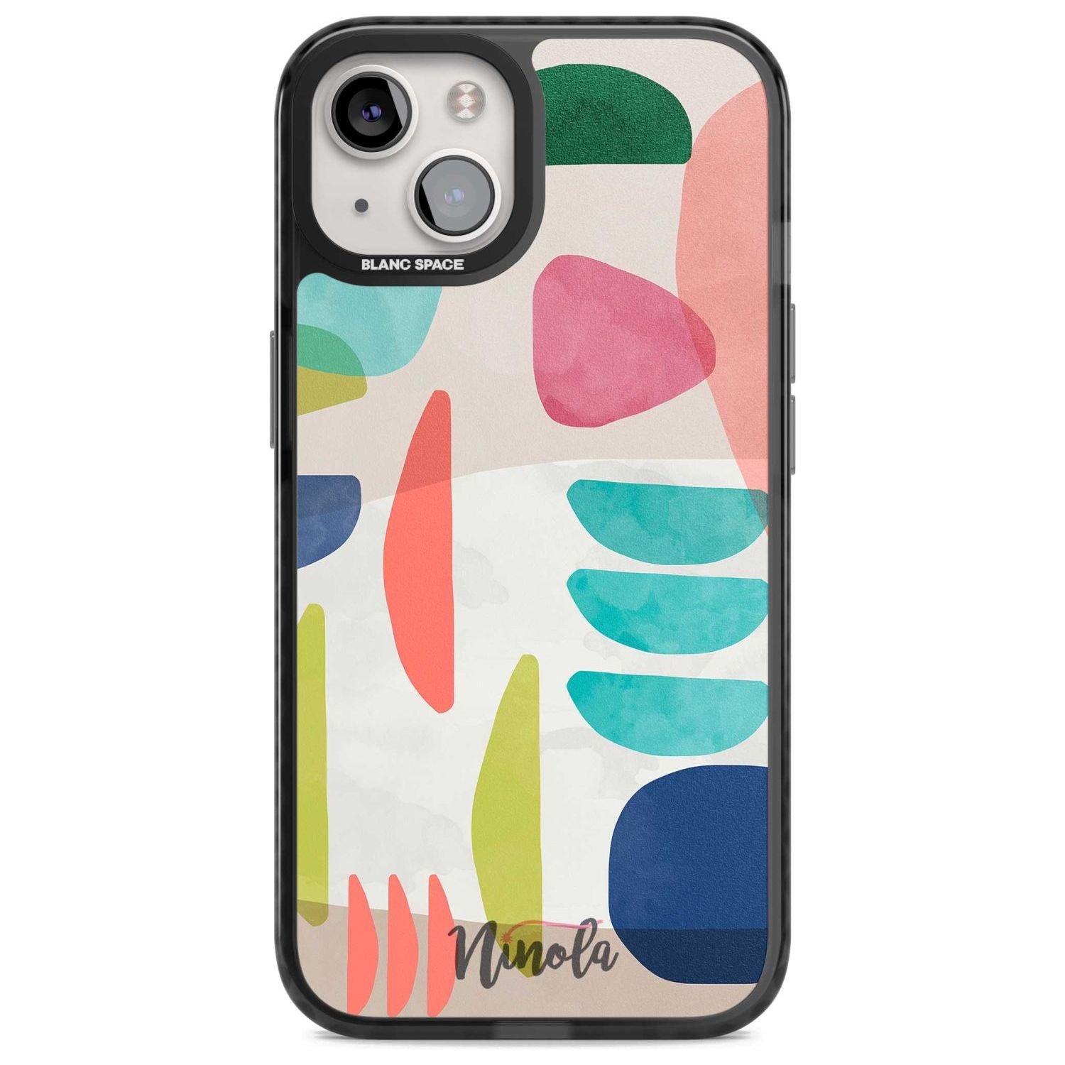 Organic Bold Shapes Phone Case iPhone 15 Plus / Magsafe Black Impact Case,iPhone 15 / Magsafe Black Impact Case,iPhone 14 Plus / Magsafe Black Impact Case,iPhone 14 / Magsafe Black Impact Case,iPhone 13 / Magsafe Black Impact Case Blanc Space