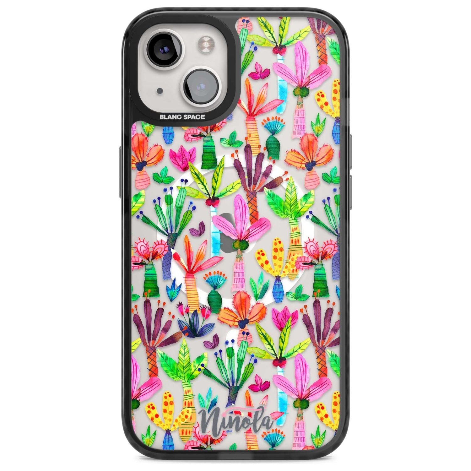 Palms Garden Phone Case iPhone 15 Plus / Magsafe Black Impact Case,iPhone 15 / Magsafe Black Impact Case,iPhone 14 Plus / Magsafe Black Impact Case,iPhone 14 / Magsafe Black Impact Case,iPhone 13 / Magsafe Black Impact Case Blanc Space