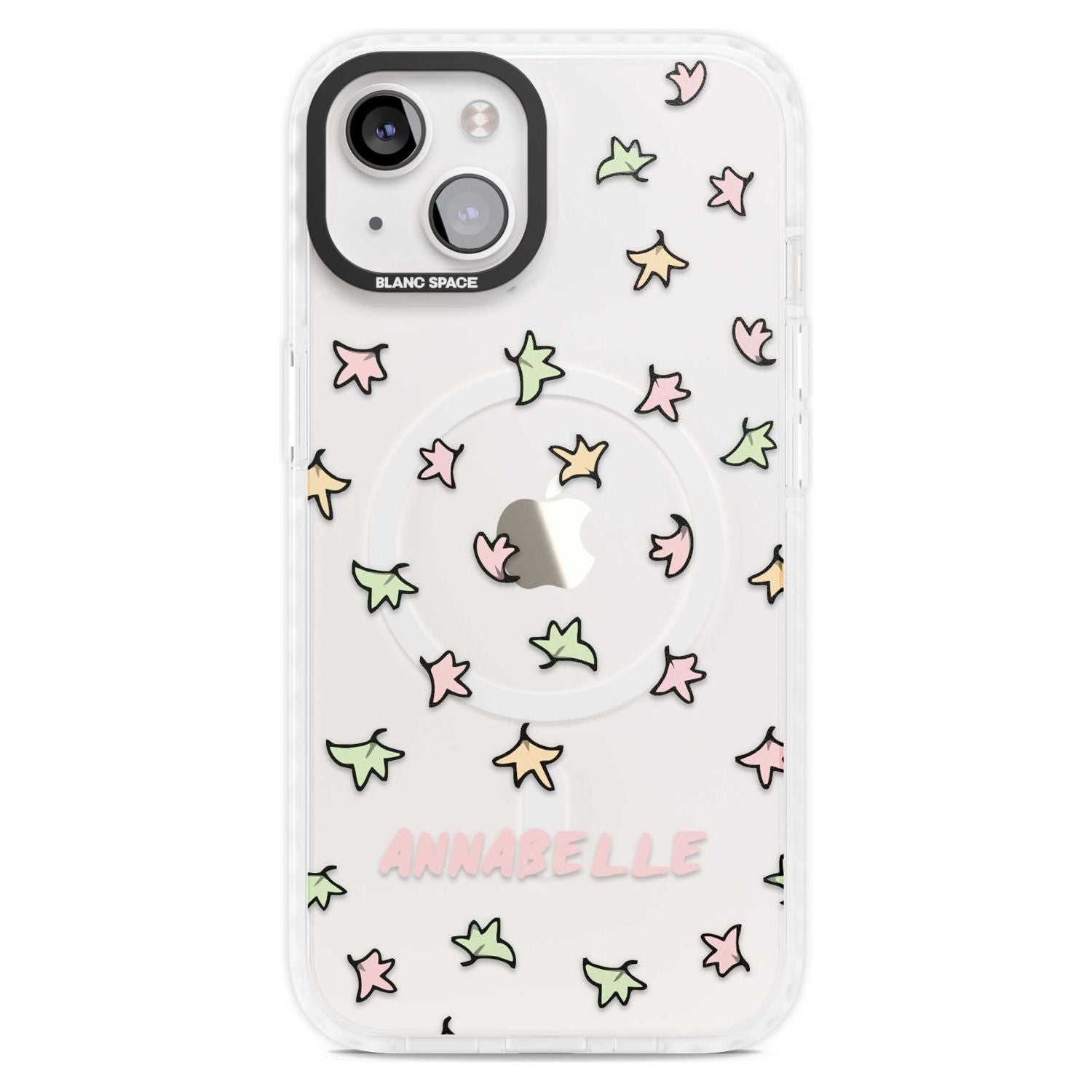 Personalised Heartstopper Leaves Pattern Custom Phone Case iPhone 15 Plus / Magsafe Impact Case,iPhone 15 / Magsafe Impact Case Blanc Space