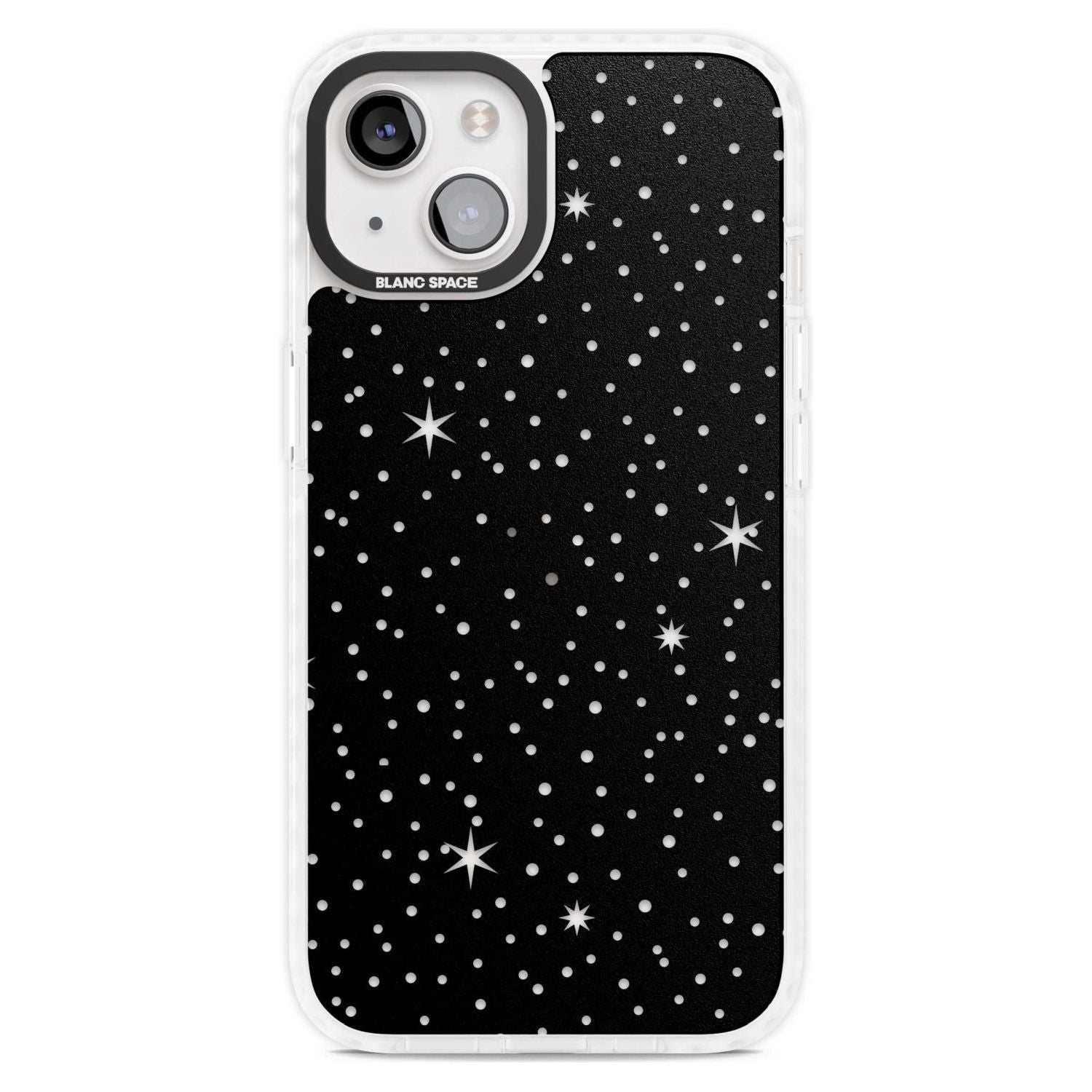 Celestial Cut-Out Stars Phone Case iPhone 15 Plus / Magsafe Impact Case,iPhone 15 / Magsafe Impact Case Blanc Space