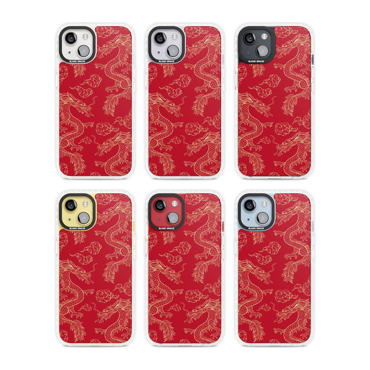 Red And Gold Dragon Pattern