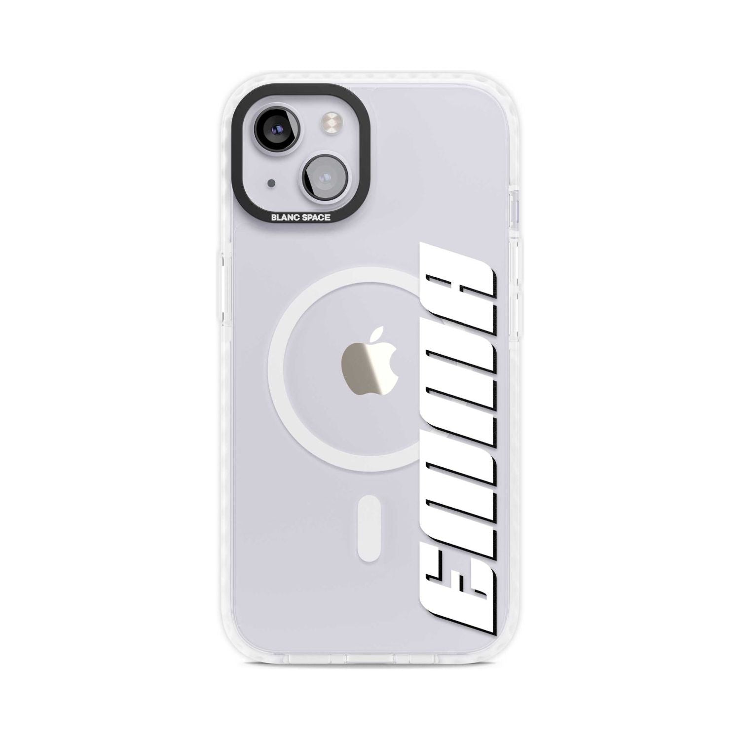 Personalised Clear Text 4B Custom Phone Case iPhone 15 Plus / Magsafe Impact Case,iPhone 15 / Magsafe Impact Case Blanc Space