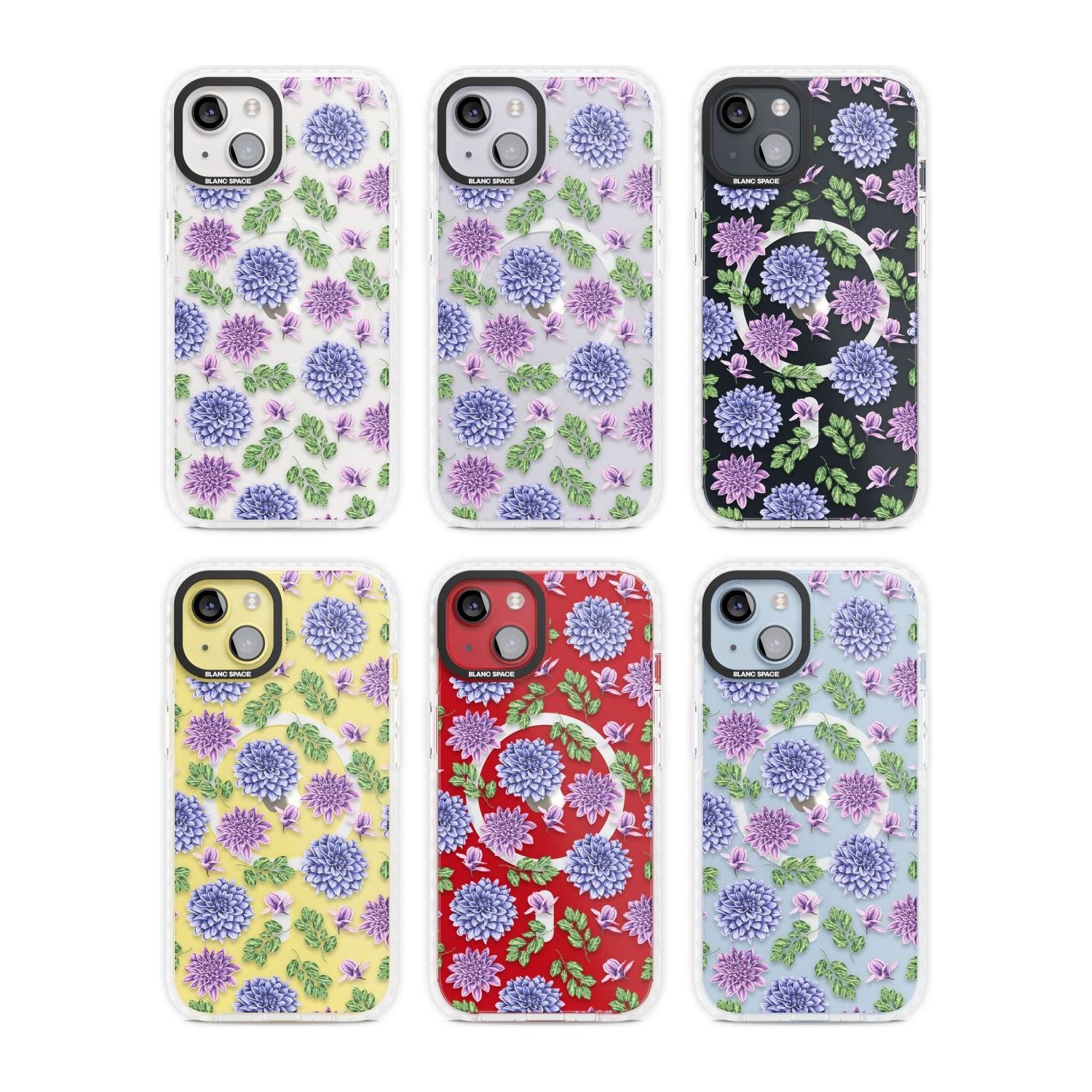 Purple Dahlias Floral