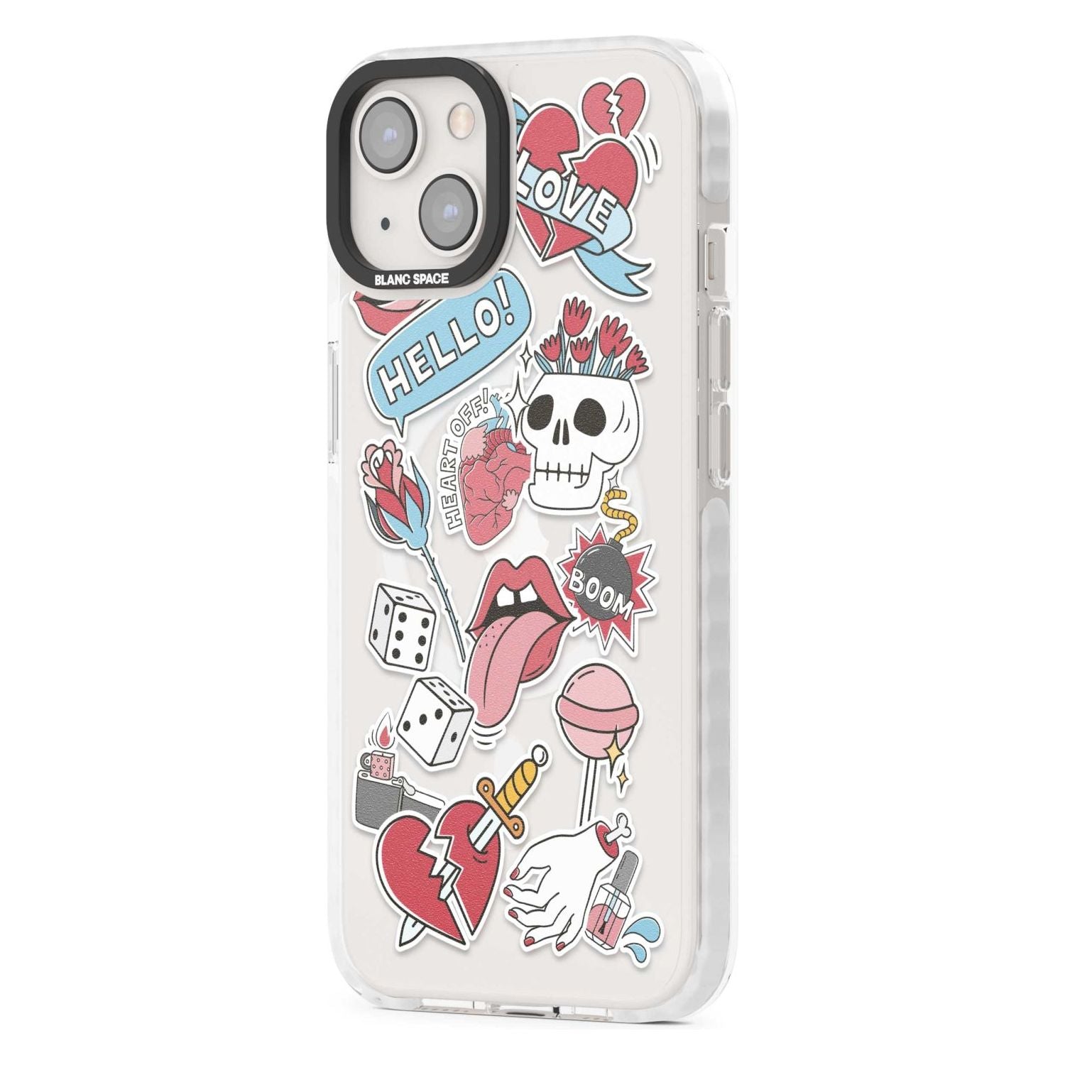 Skull & Flowers Stickers