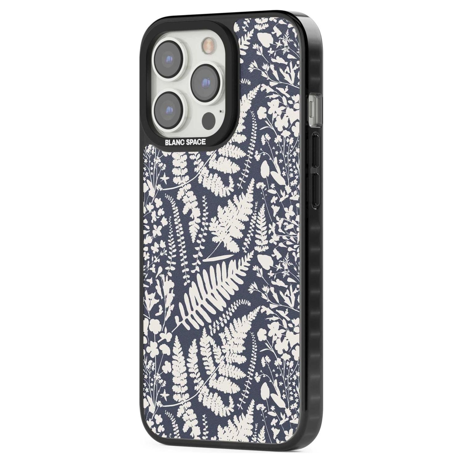 Wildflowers & Ferns On Navy