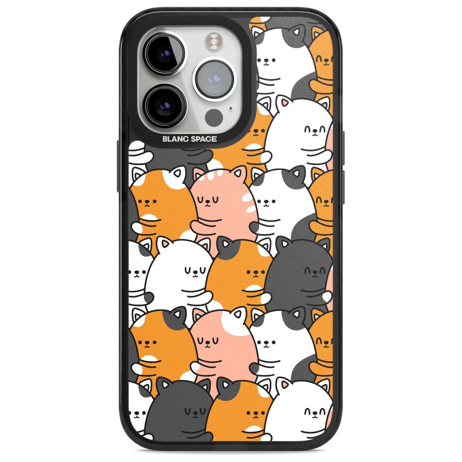 Spooning Cats Kawaii Pattern