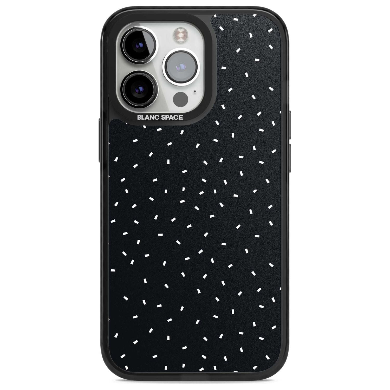 Confetti (Black) Phone Case iPhone 15 Pro / Magsafe Black Impact Case,iPhone 15 Pro Max / Magsafe Black Impact Case,iPhone 14 Pro Max / Magsafe Black Impact Case,iPhone 13 Pro / Magsafe Black Impact Case,iPhone 14 Pro / Magsafe Black Impact Case Blanc Space
