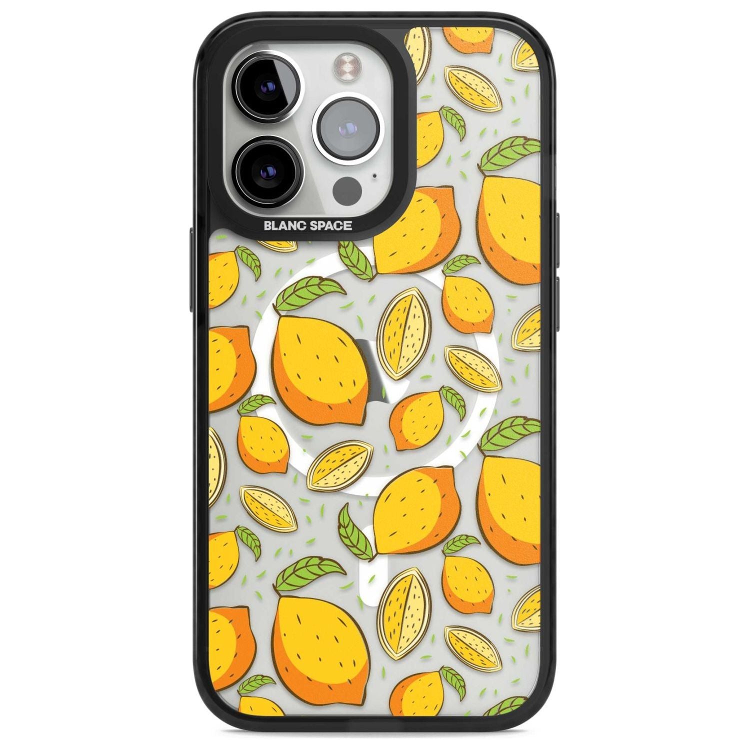 Lemon Pattern Phone Case iPhone 15 Pro Max / Magsafe Black Impact Case,iPhone 15 Pro / Magsafe Black Impact Case,iPhone 14 Pro Max / Magsafe Black Impact Case,iPhone 14 Pro / Magsafe Black Impact Case,iPhone 13 Pro / Magsafe Black Impact Case Blanc Space