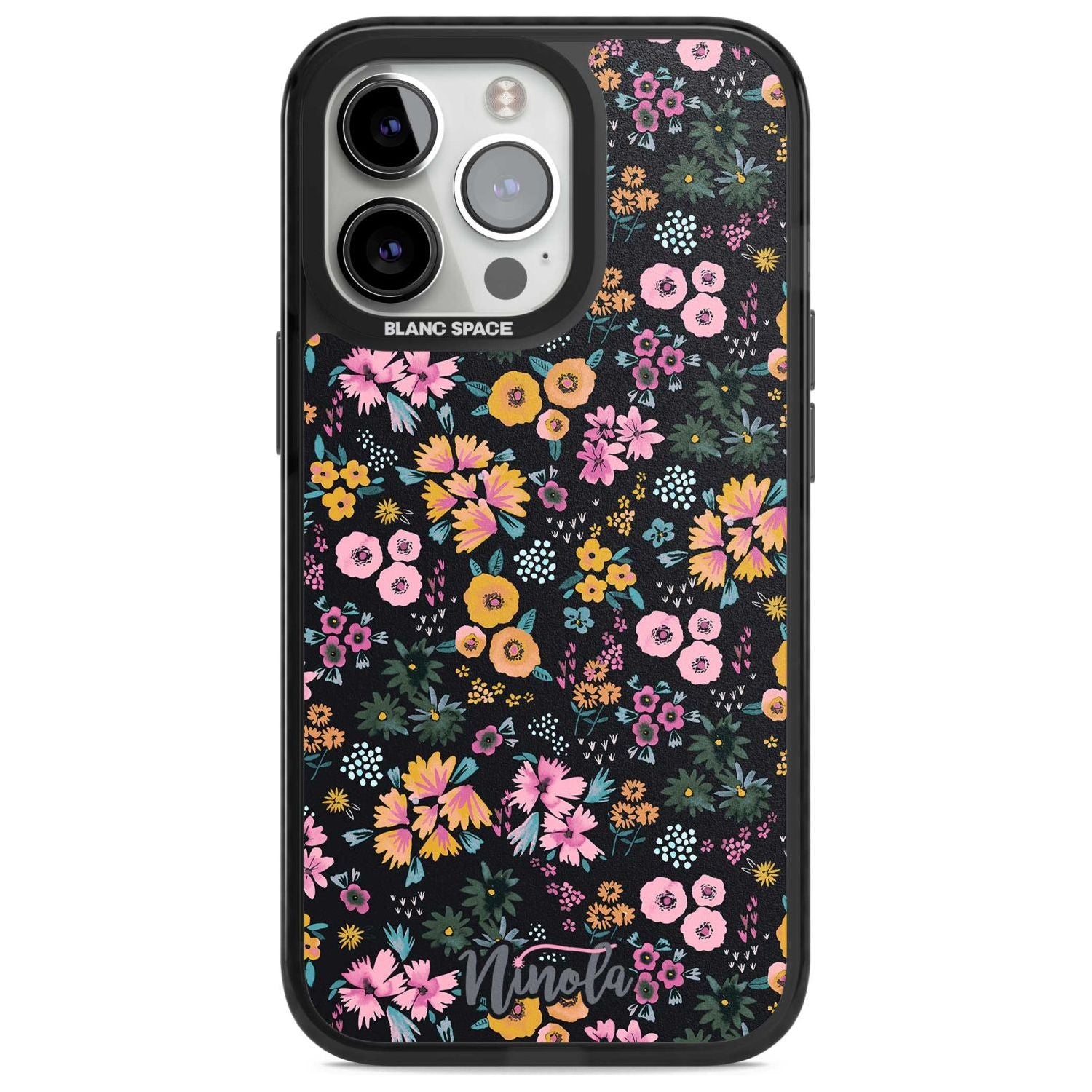 Little Flowers Phone Case iPhone 15 Pro Max / Magsafe Black Impact Case,iPhone 15 Pro / Magsafe Black Impact Case,iPhone 14 Pro Max / Magsafe Black Impact Case,iPhone 14 Pro / Magsafe Black Impact Case,iPhone 13 Pro / Magsafe Black Impact Case Blanc Space