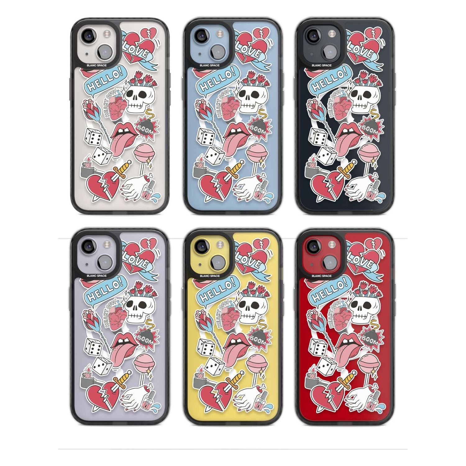 Skull & Flowers Stickers