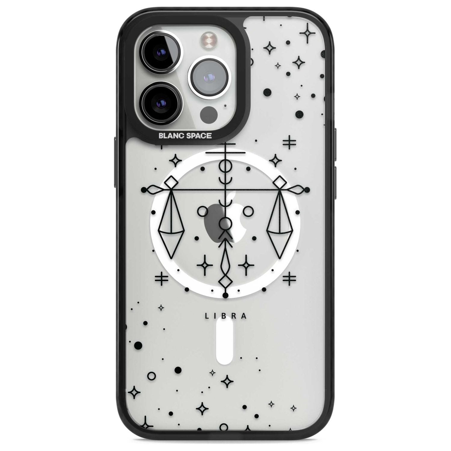 Libra Emblem - Transparent Design Phone Case iPhone 15 Pro Max / Magsafe Black Impact Case,iPhone 15 Pro / Magsafe Black Impact Case,iPhone 14 Pro Max / Magsafe Black Impact Case,iPhone 14 Pro / Magsafe Black Impact Case,iPhone 13 Pro / Magsafe Black Impact Case Blanc Space