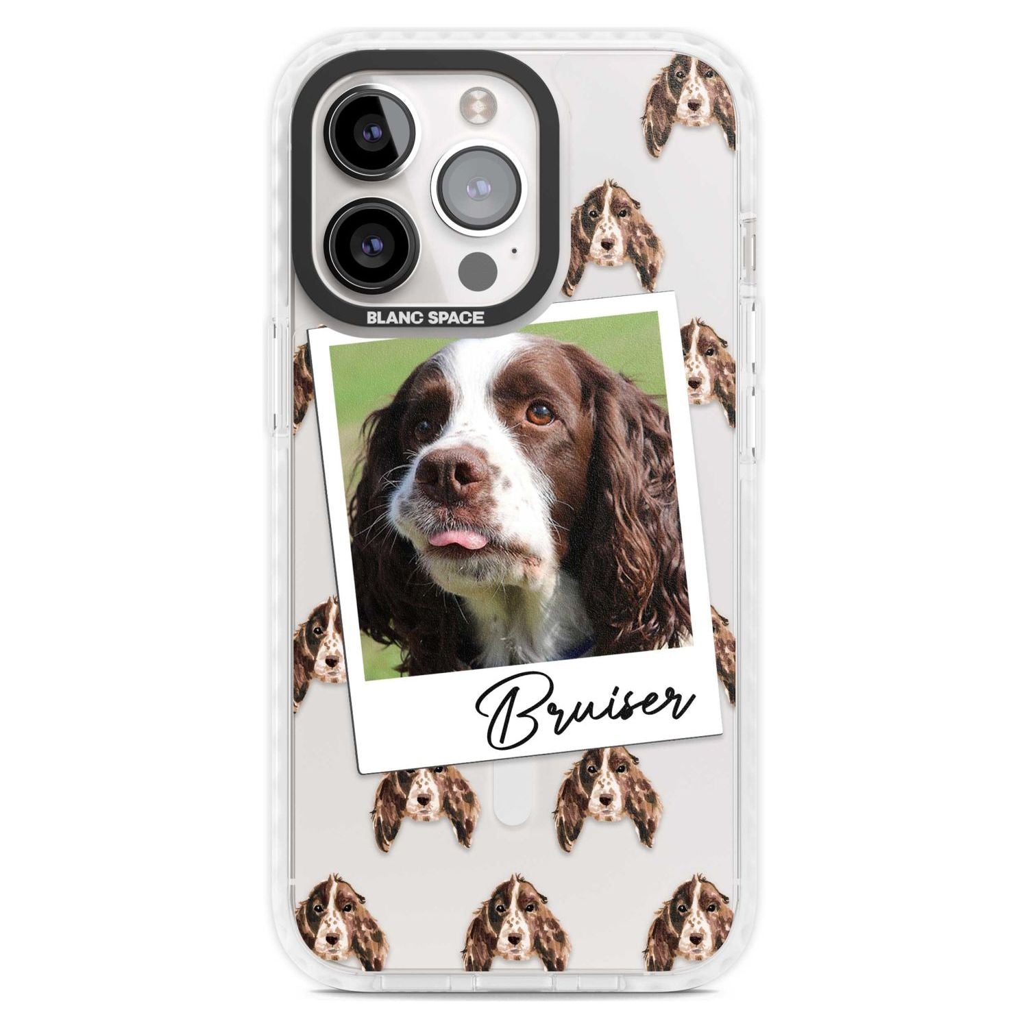 Personalised Springer Spaniel - Dog Photo Custom Phone Case iPhone 15 Pro Max / Magsafe Impact Case,iPhone 15 Pro / Magsafe Impact Case Blanc Space