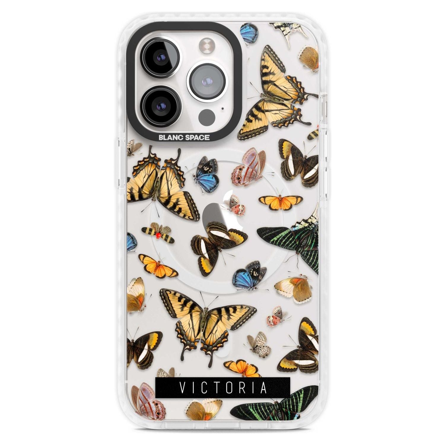 Personalised Photorealistic Butterfly Custom Phone Case iPhone 15 Pro Max / Magsafe Impact Case,iPhone 15 Pro / Magsafe Impact Case Blanc Space