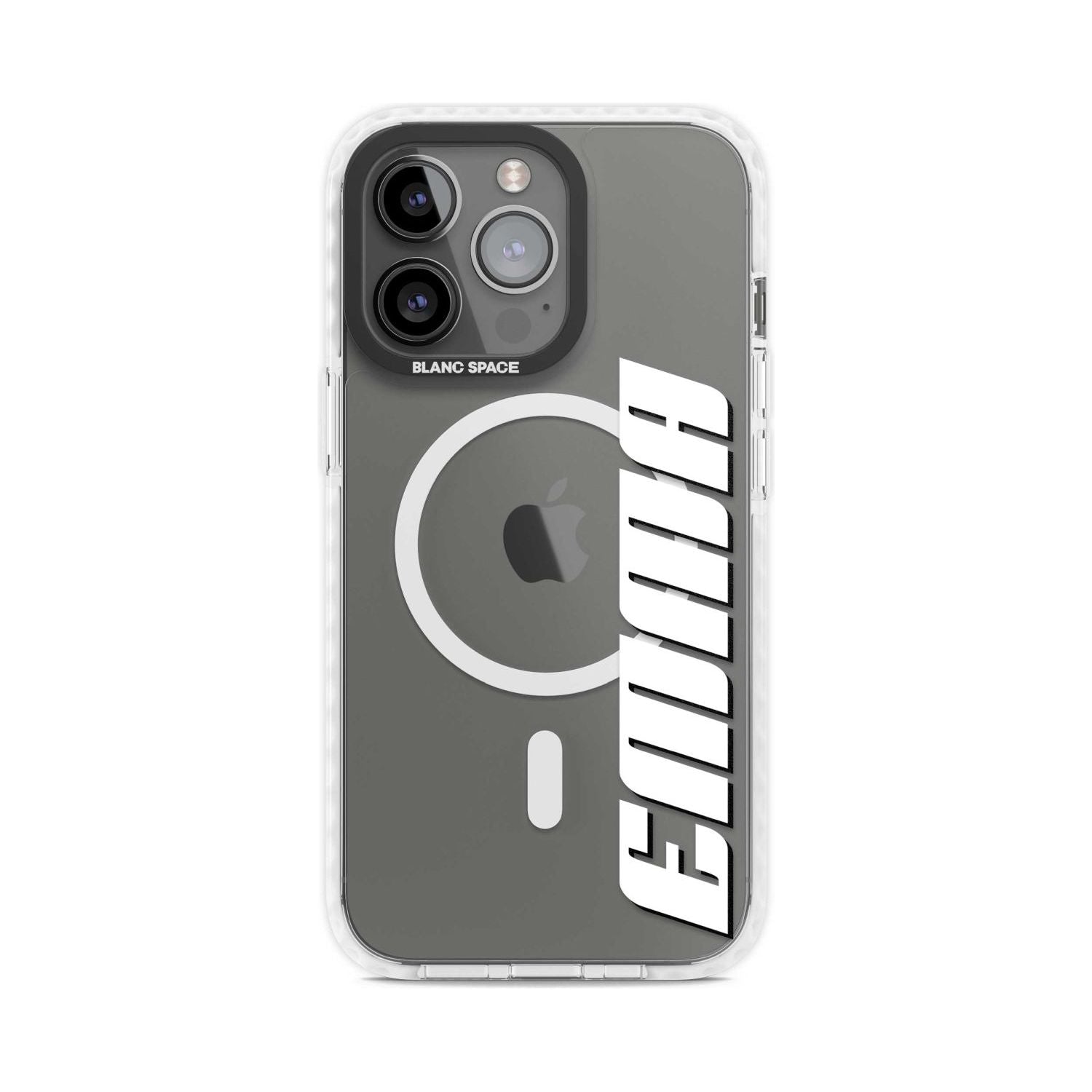 Personalised Clear Text 4B Custom Phone Case iPhone 15 Pro Max / Magsafe Impact Case,iPhone 15 Pro / Magsafe Impact Case Blanc Space