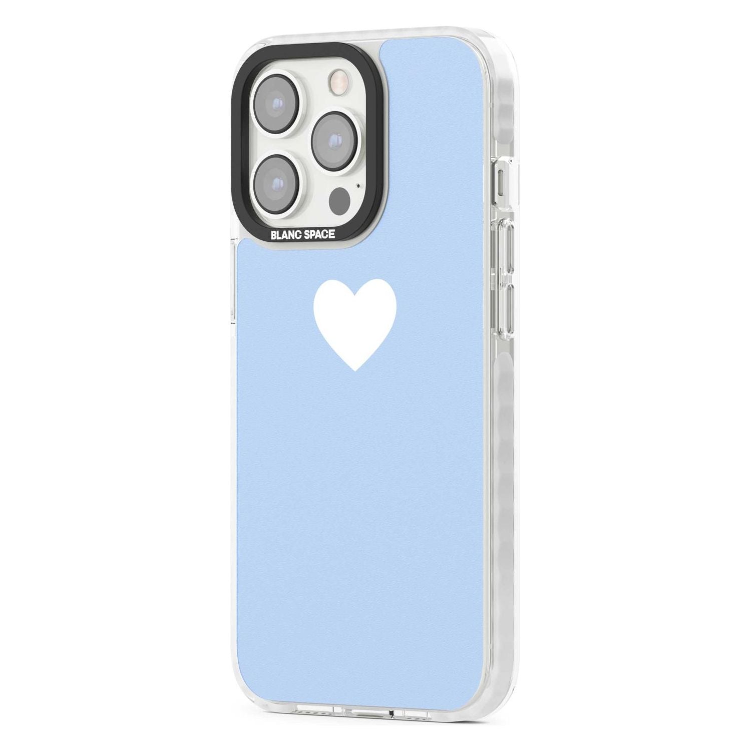 Single Heart Design: White & Baby Blue
