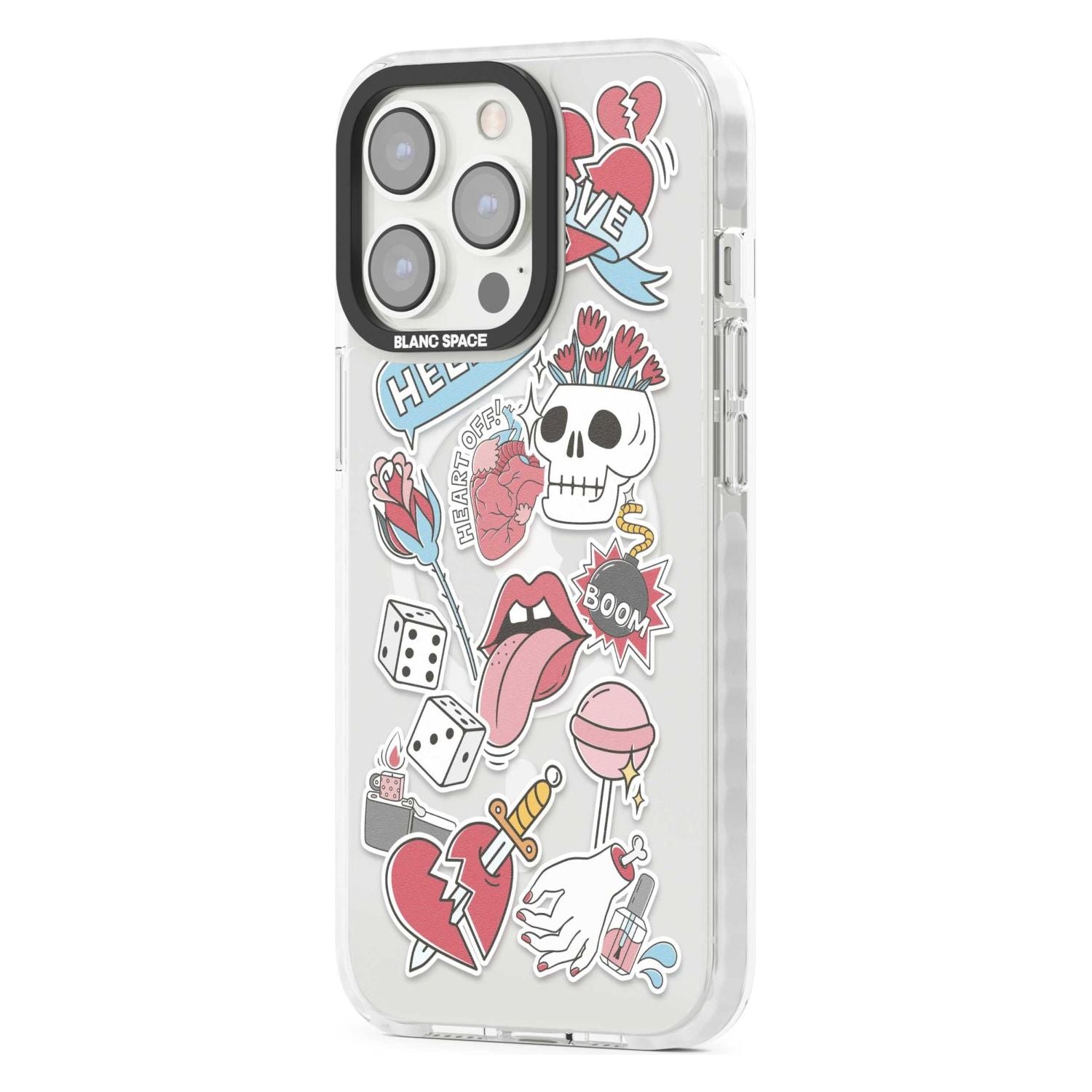 Skull & Flowers Stickers