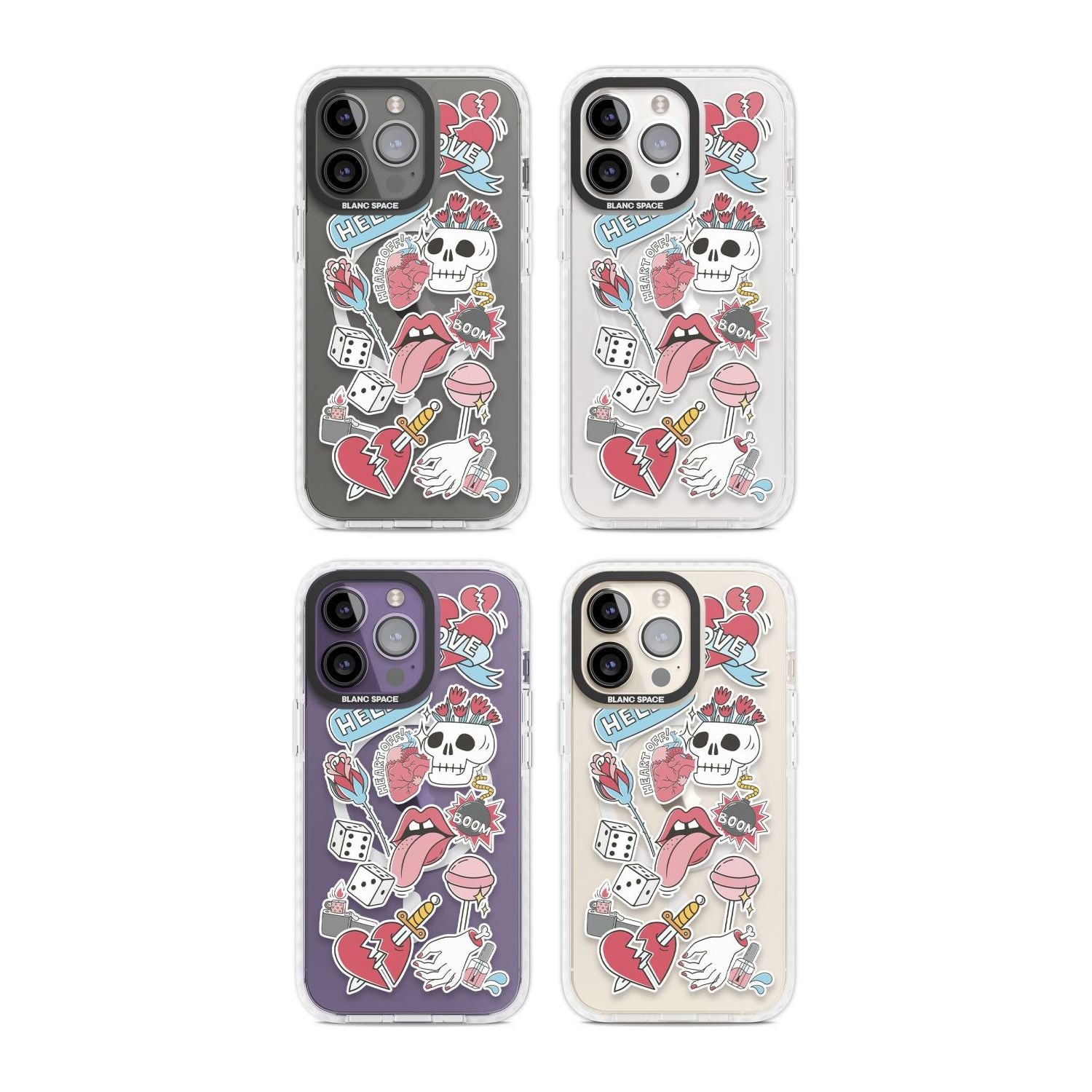 Skull & Flowers Stickers