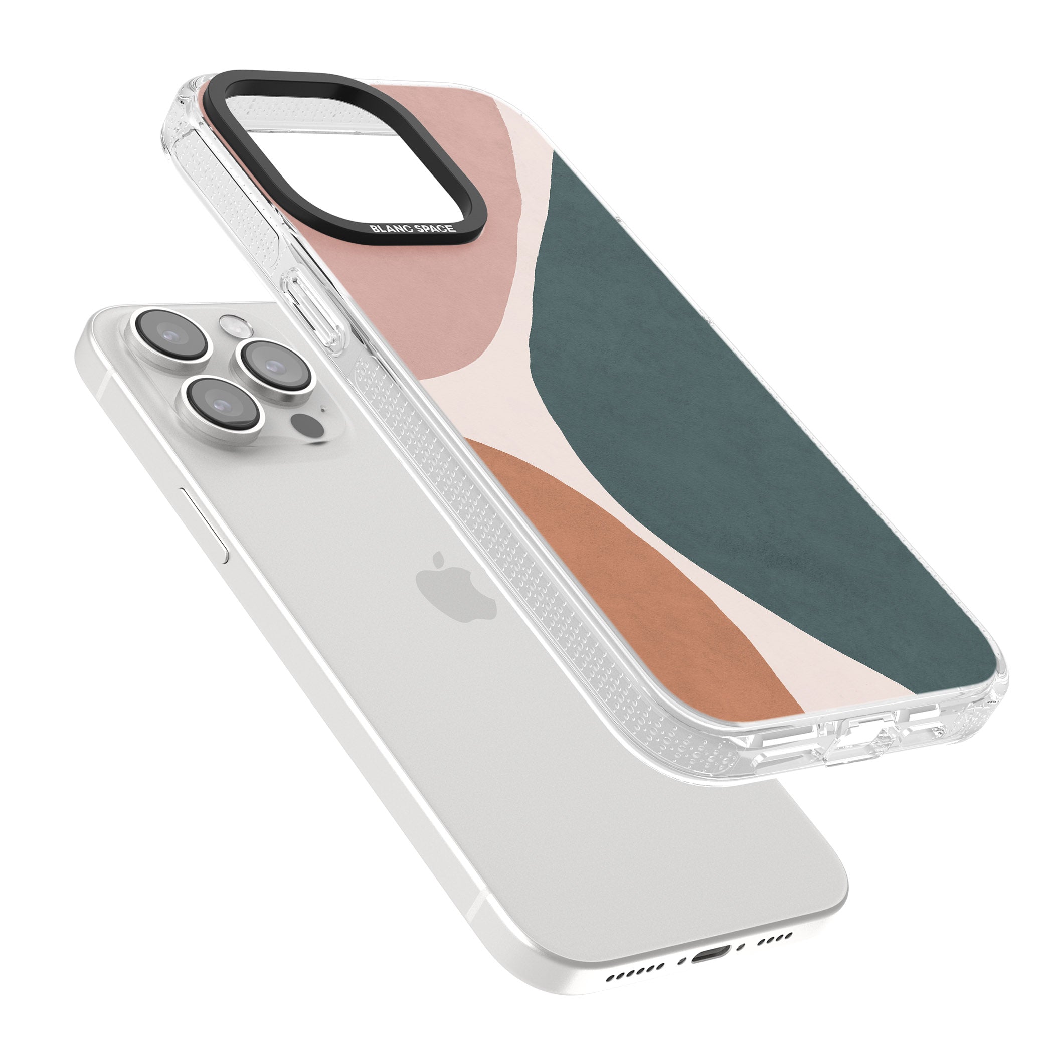 Lush Abstract Watercolour Design #8 iPhone 15 Pro Max / 15 Pro / 14 Pro Max / 14 Pro / 13 Pro Clear Case Impact Air - Blanc Space