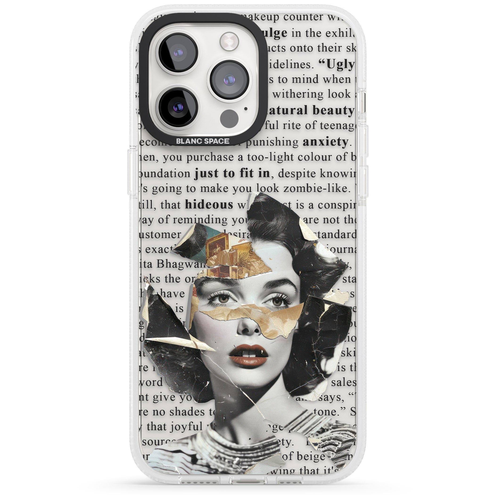 Beauty is Within iPhone 15 Pro Max / 15 Pro / 14 Pro Max / 14 Pro / 13 Pro Clear Case Impact Air - Blanc Space