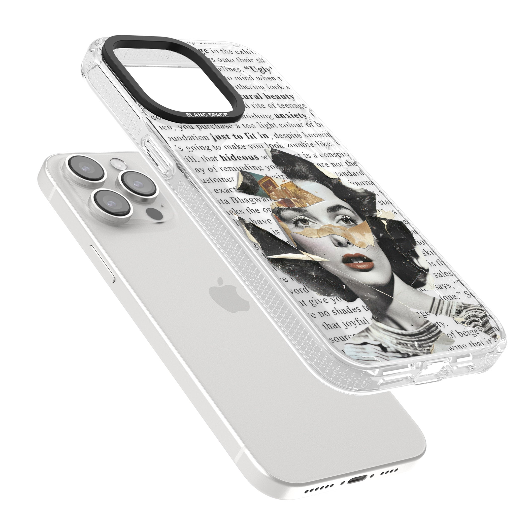 Beauty is Within iPhone 15 Pro Max / 15 Pro / 14 Pro Max / 14 Pro / 13 Pro Clear Case Impact Air - Blanc Space