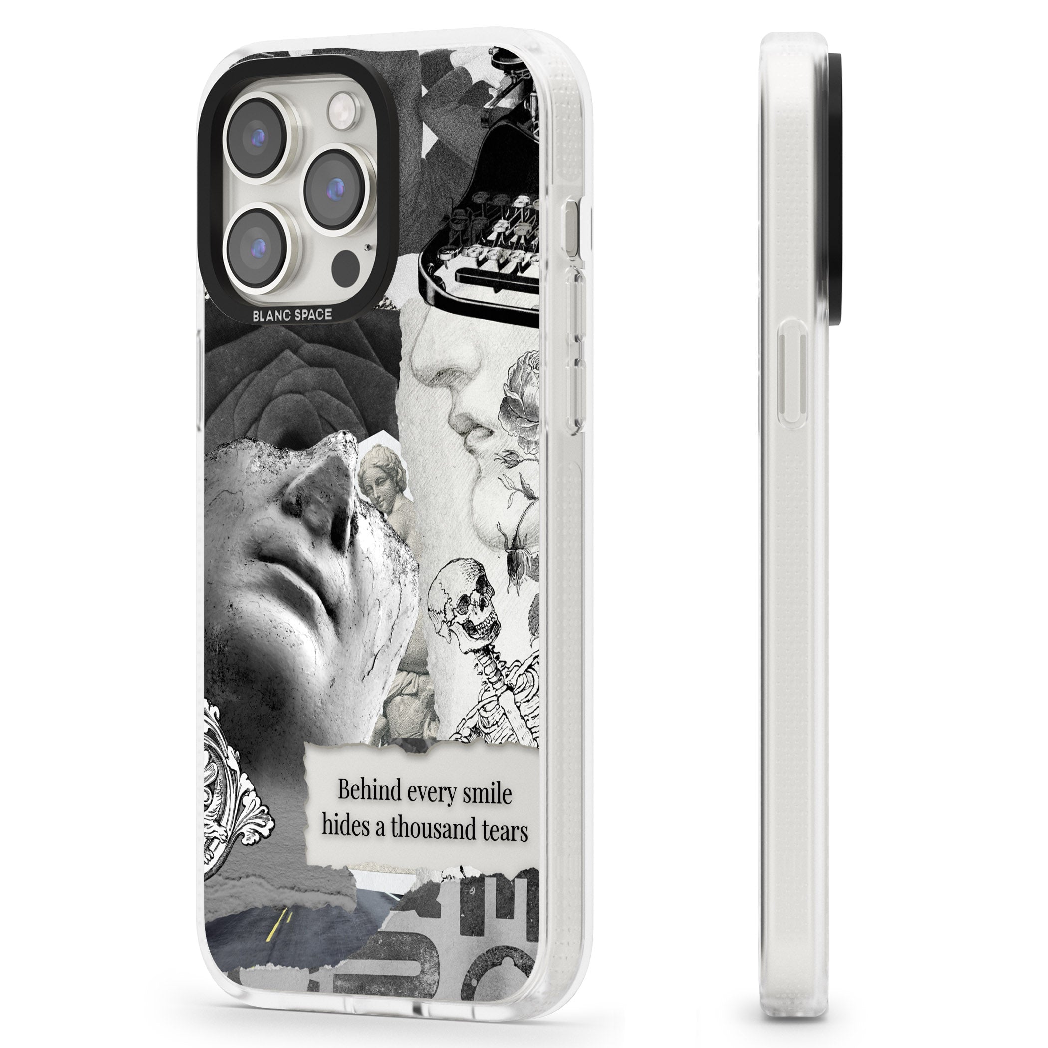 Behind Every Smile iPhone 15 Pro Max / 15 Pro / 14 Pro Max / 14 Pro / 13 Pro Clear Case Impact Air - Blanc Space