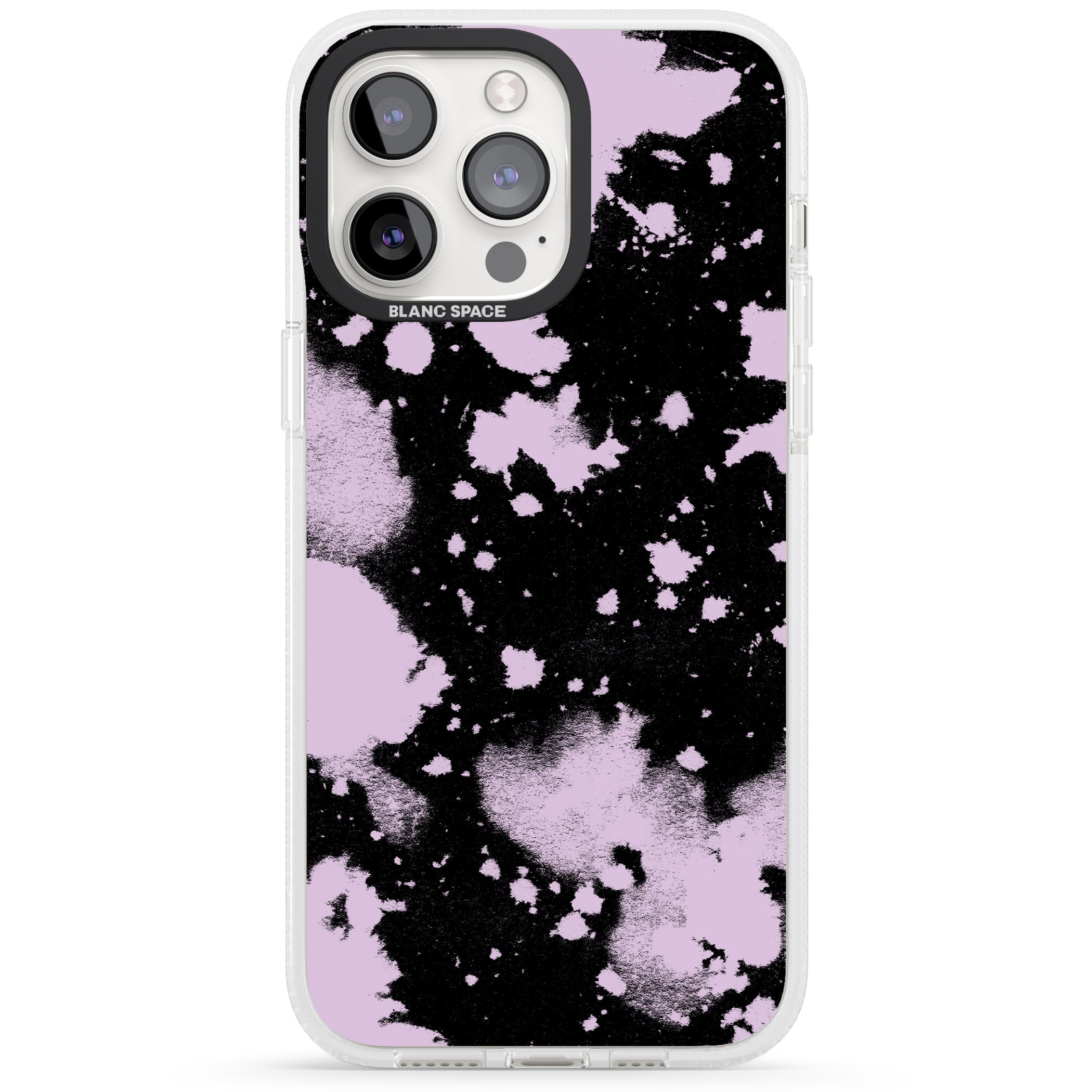 Pink & Black Acid Wash Tie-Dye iPhone 15 Pro Max / 15 Pro / 14 Pro Max / 14 Pro / 13 Pro Clear Case Impact Air - Blanc Space