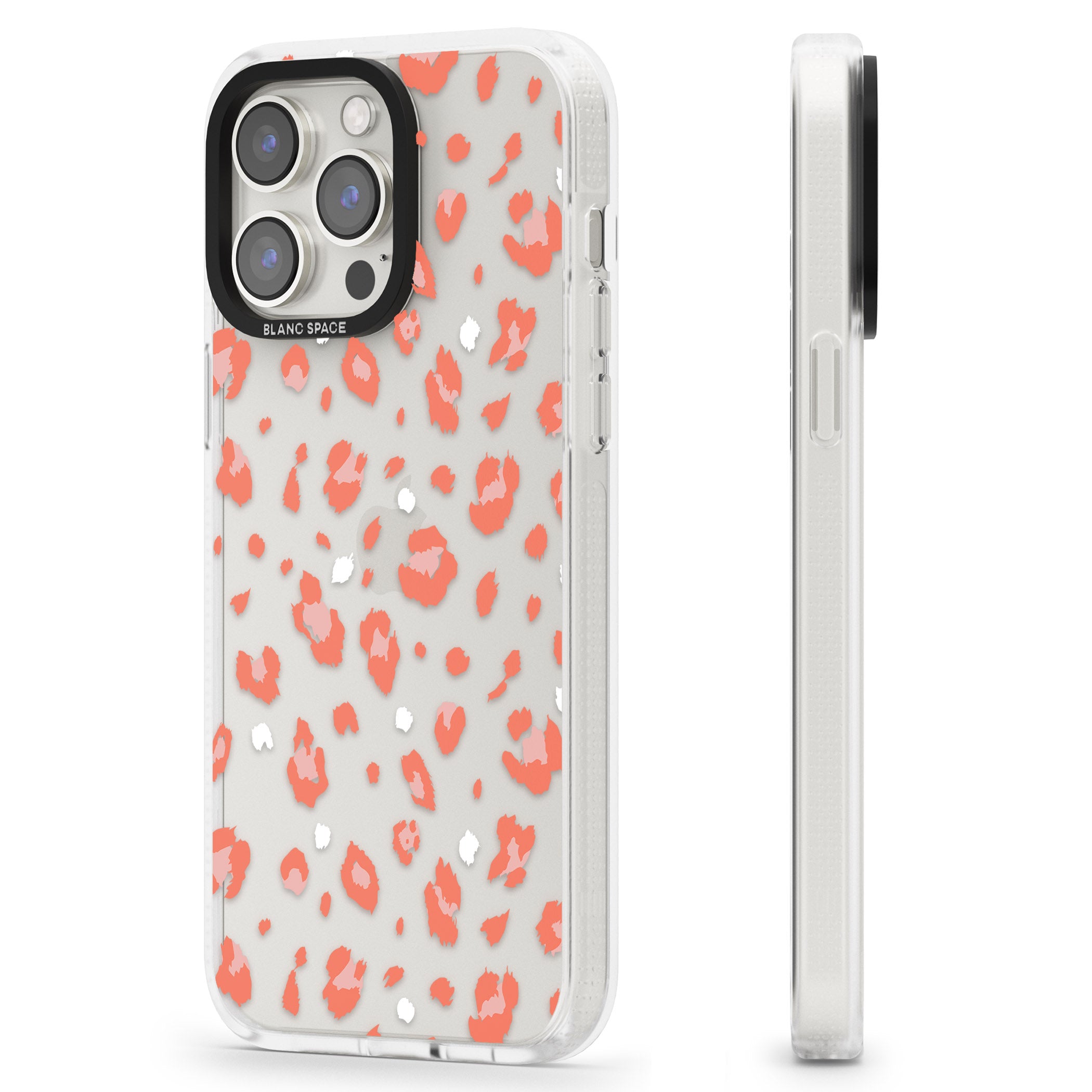 Two Colour Jaguar Transparent Animal Print iPhone 15 Pro Max / 15 Pro / 14 Pro Max / 14 Pro / 13 Pro Clear Case Impact Air - Blanc Space