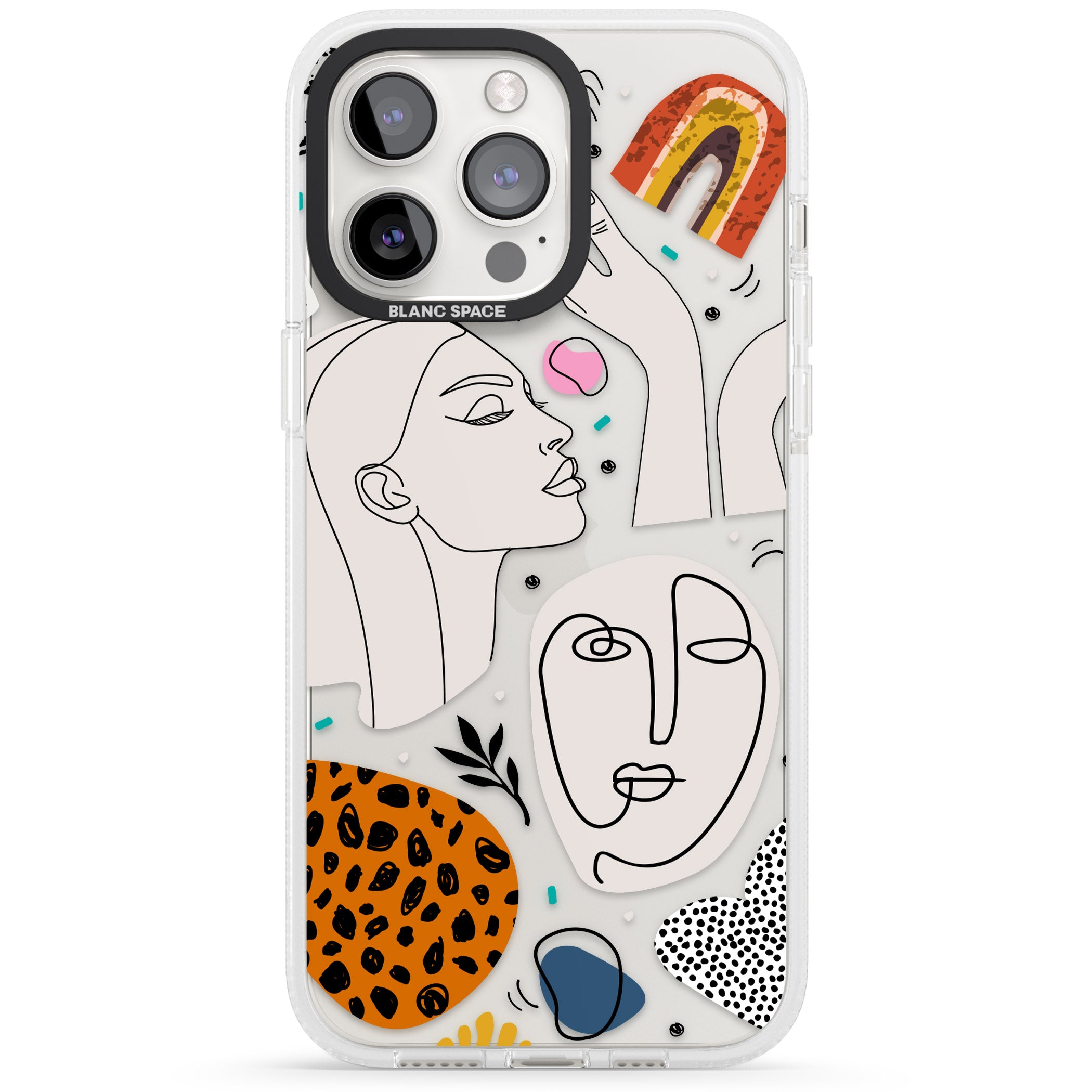 The Scrapbook Freak iPhone 15 Pro Max / 15 Pro / 14 Pro Max / 14 Pro / 13 Pro Clear Case Impact Air - Blanc Space