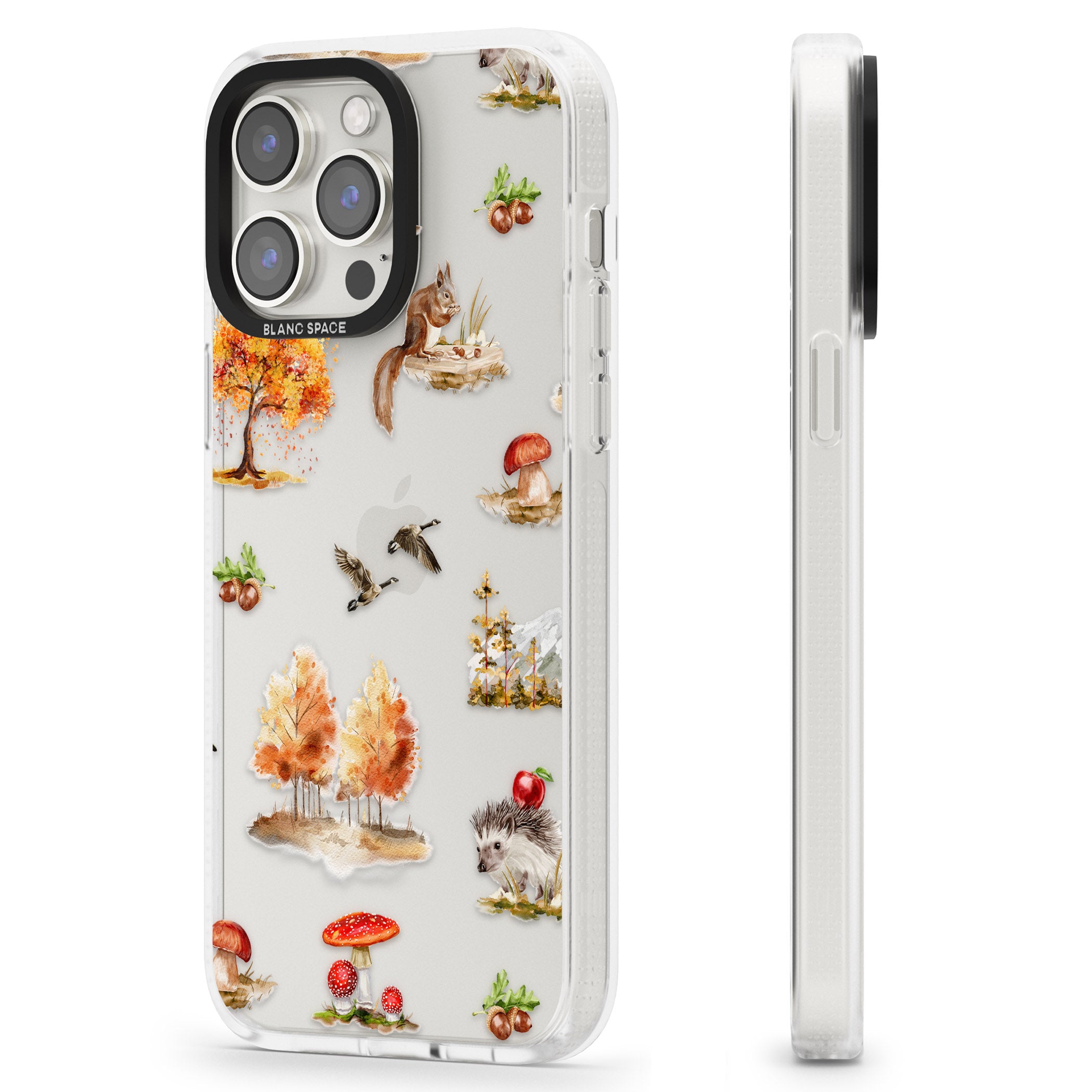 Fall Forest Friends iPhone 15 Pro Max / 15 Pro / 14 Pro Max / 14 Pro / 13 Pro Clear Case Impact Air - Blanc Space
