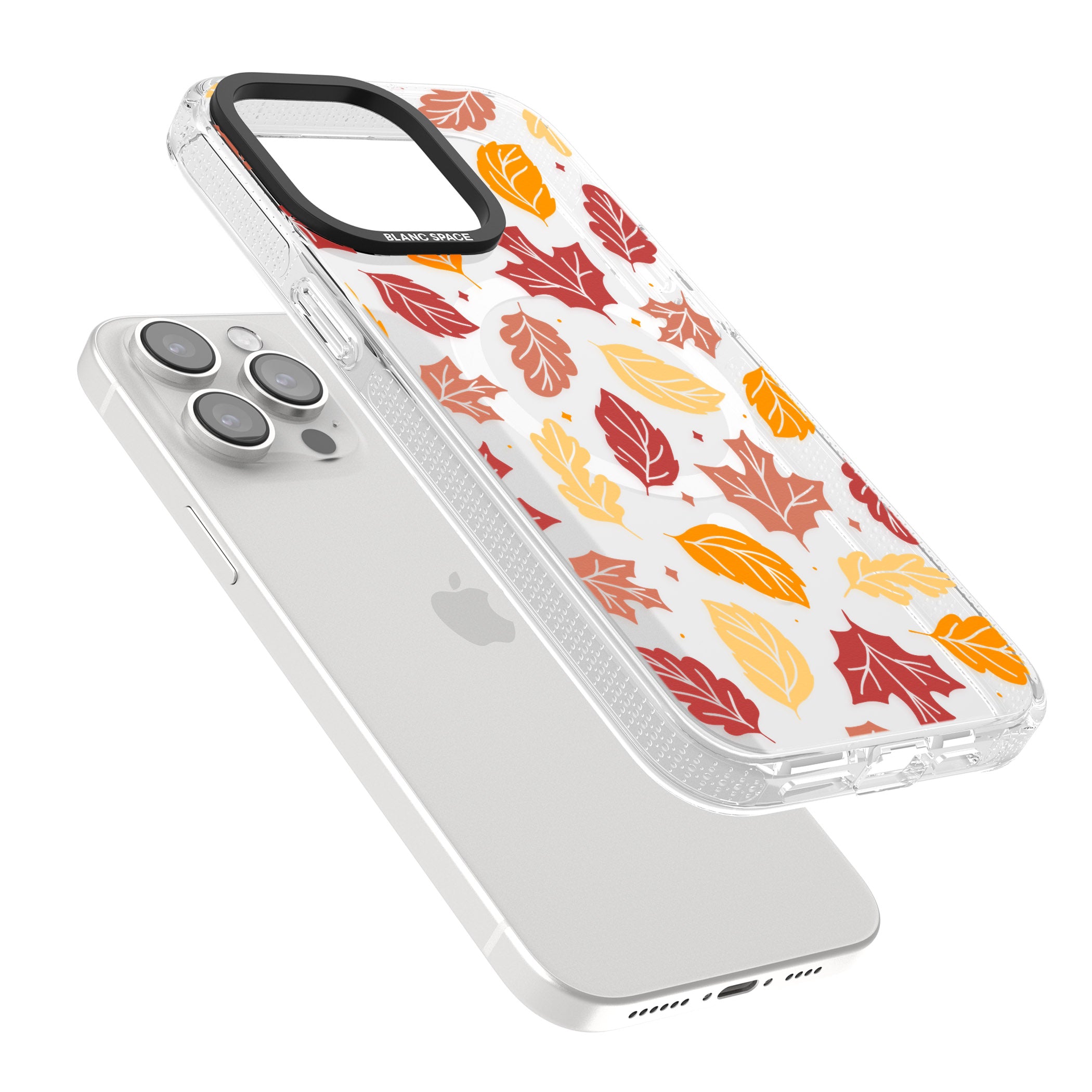Autumn Leaves iPhone 15 Pro Max / 15 Pro / 14 Pro Max / 14 Pro / 13 Pro Clear Case Impact Air - Blanc Space