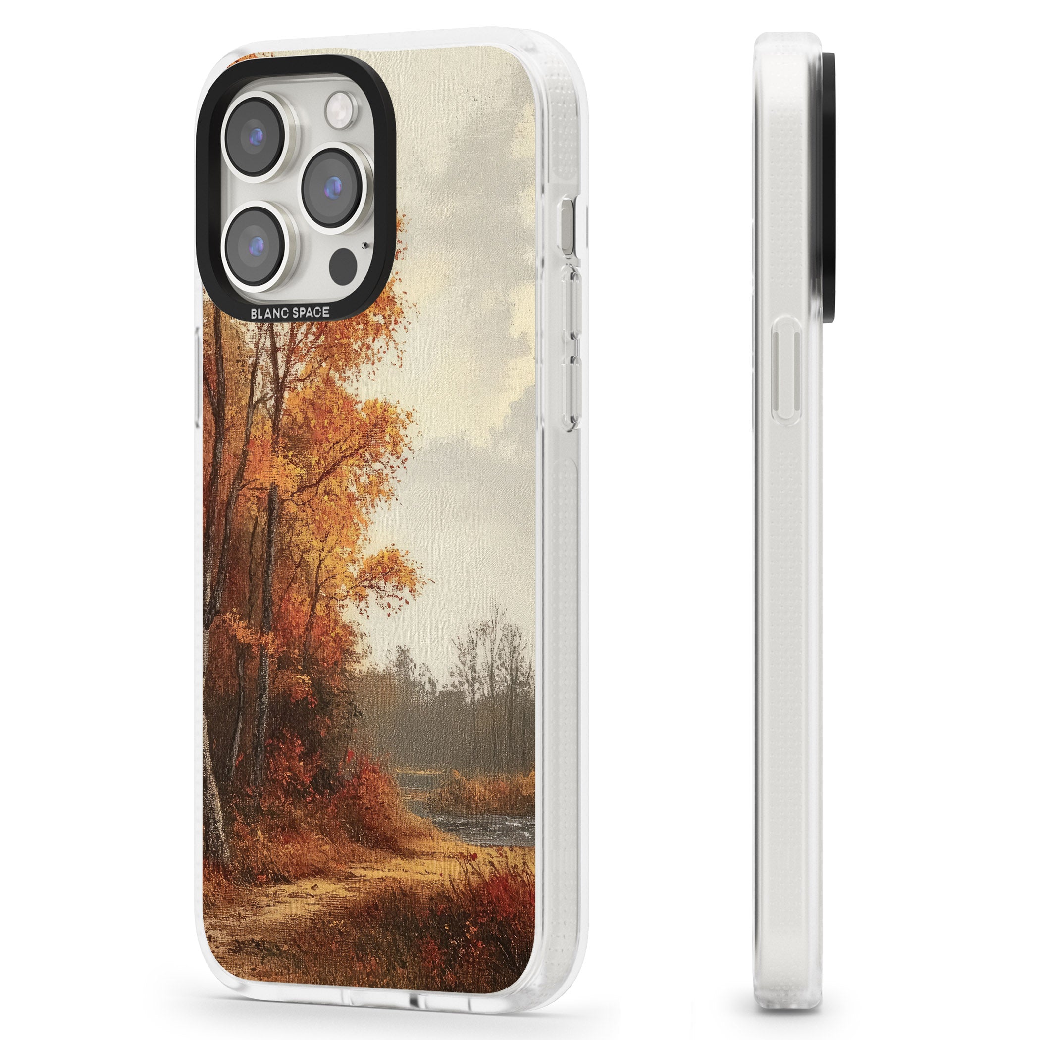 Vintage Autumn Oil Painting iPhone 15 Pro Max / 15 Pro / 14 Pro Max / 14 Pro / 13 Pro Clear Case Impact Air - Blanc Space