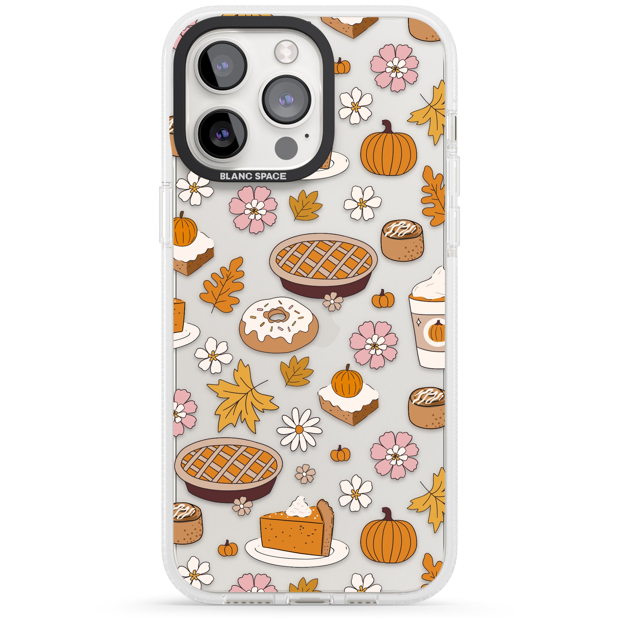 Pumpkin Pie & Autumn Treats iPhone 15 Pro Max / 15 Pro / 14 Pro Max / 14 Pro / 13 Pro Clear Case Impact Air - Blanc Space
