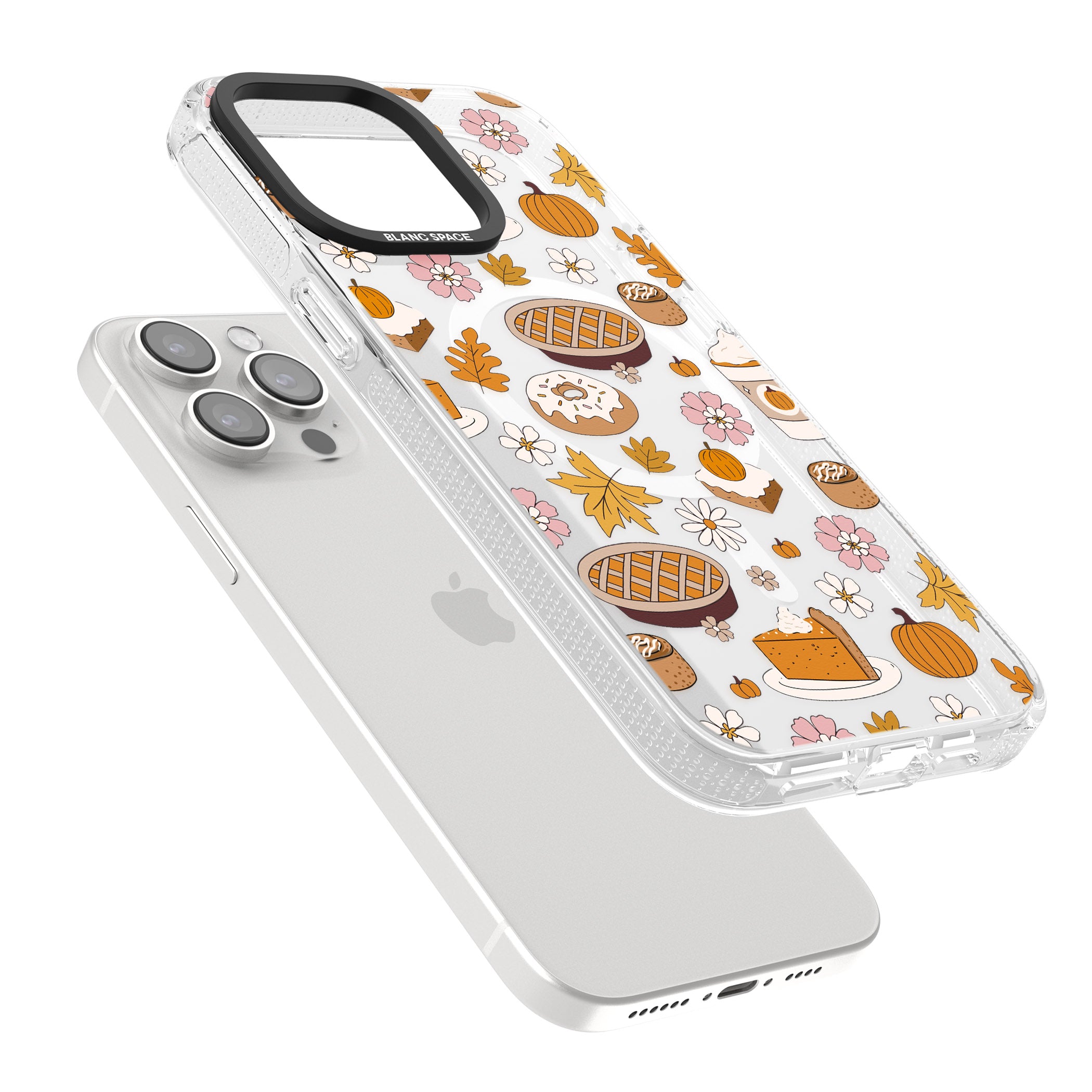 Pumpkin Pie & Autumn Treats iPhone 15 Pro Max / 15 Pro / 14 Pro Max / 14 Pro / 13 Pro Clear Case Impact Air - Blanc Space