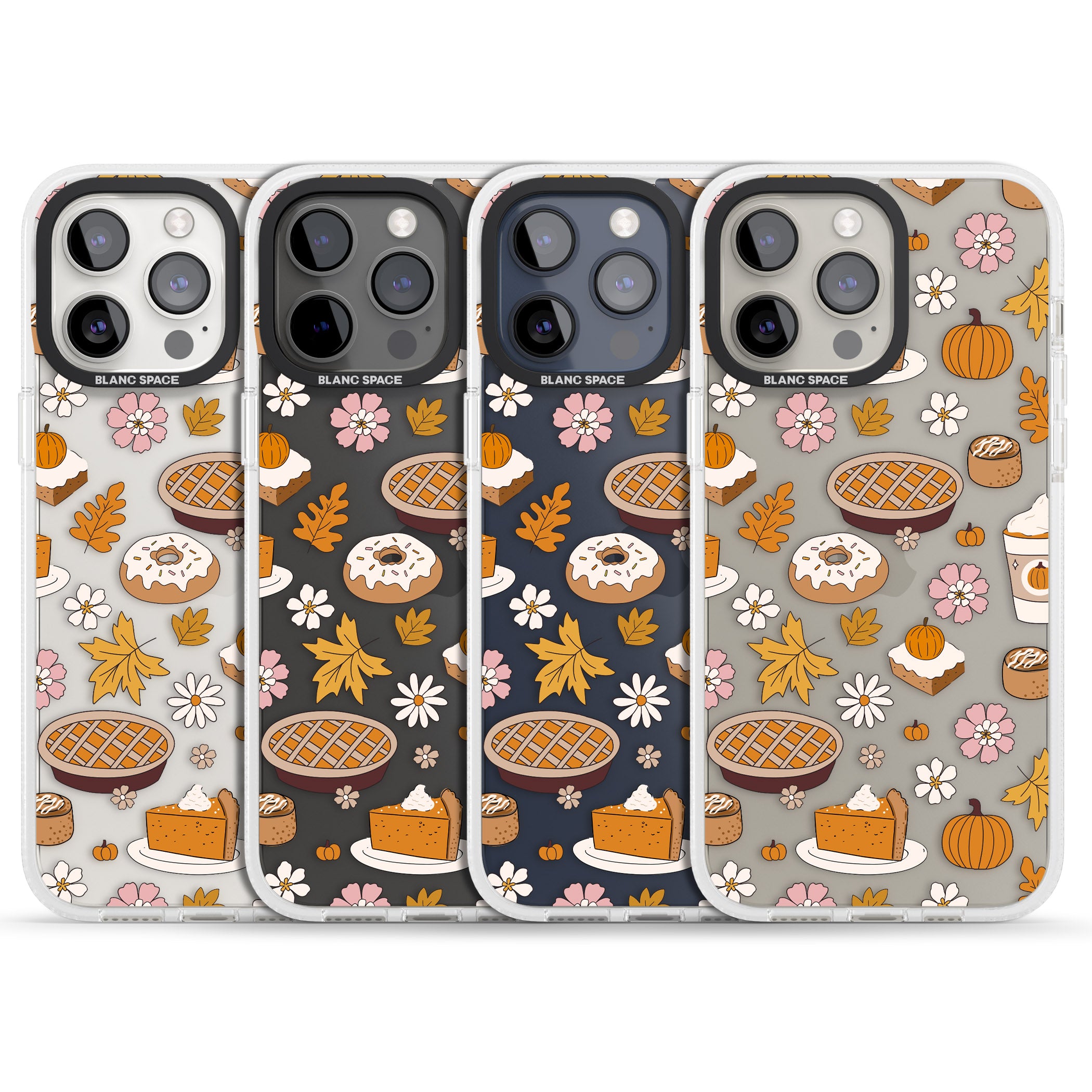 Pumpkin Pie & Autumn Treats iPhone 15 Pro Max / 15 Pro / 14 Pro Max / 14 Pro / 13 Pro Clear Case Impact Air - Blanc Space