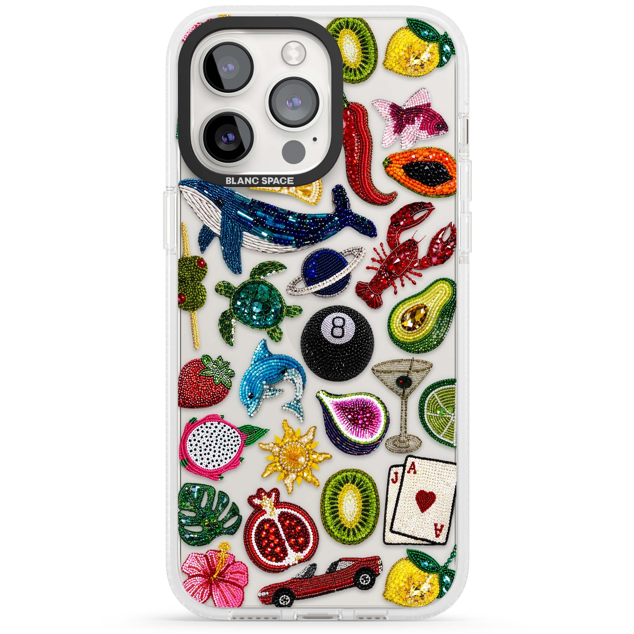 Beaded Mix cute iPhone case | Clear Case Impact Air case for iPhone 15 Pro, iPhone 15 Pro Max
