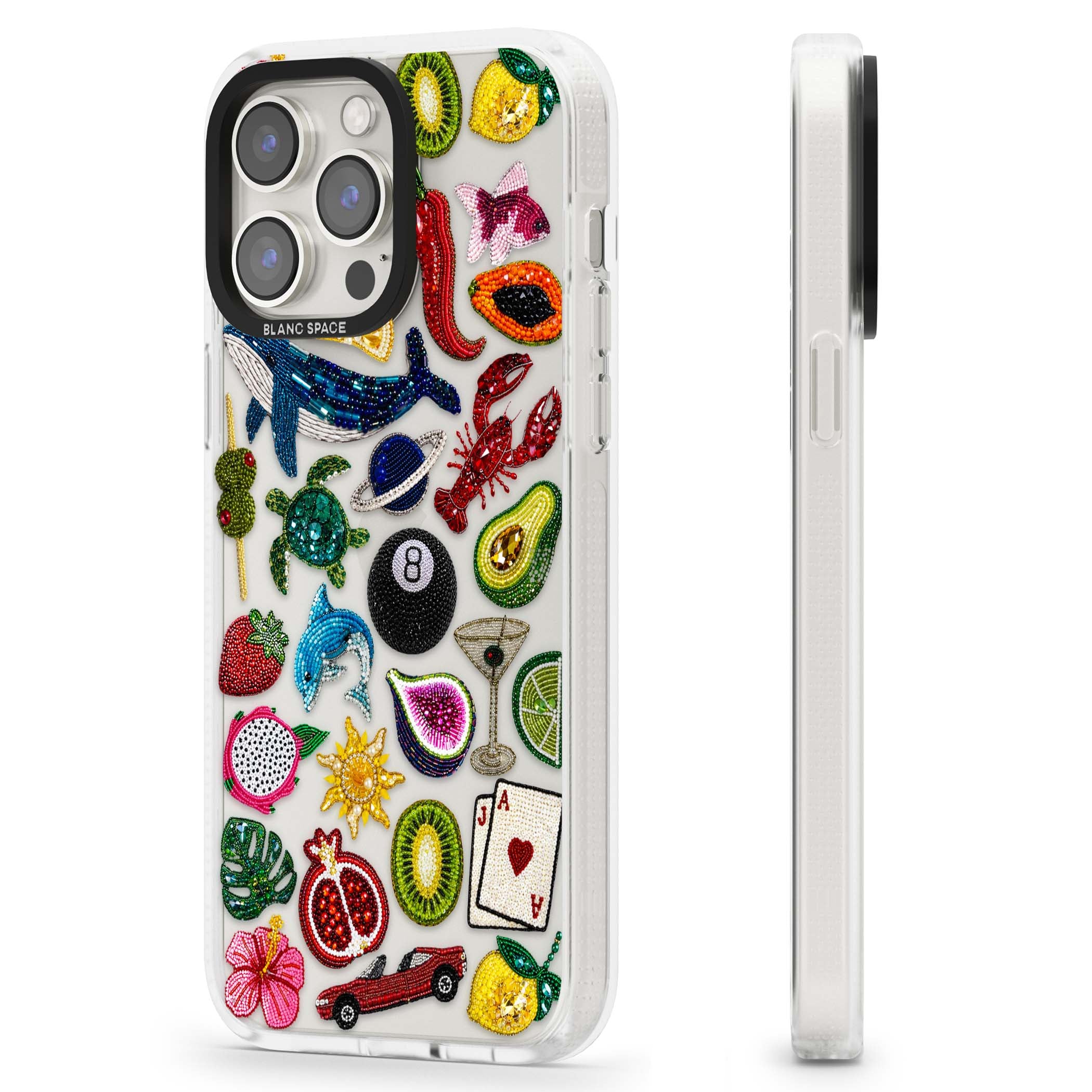 Beaded Mix cute iPhone case | Clear Case Impact Air case for iPhone 15 Pro, iPhone 15 Pro Max