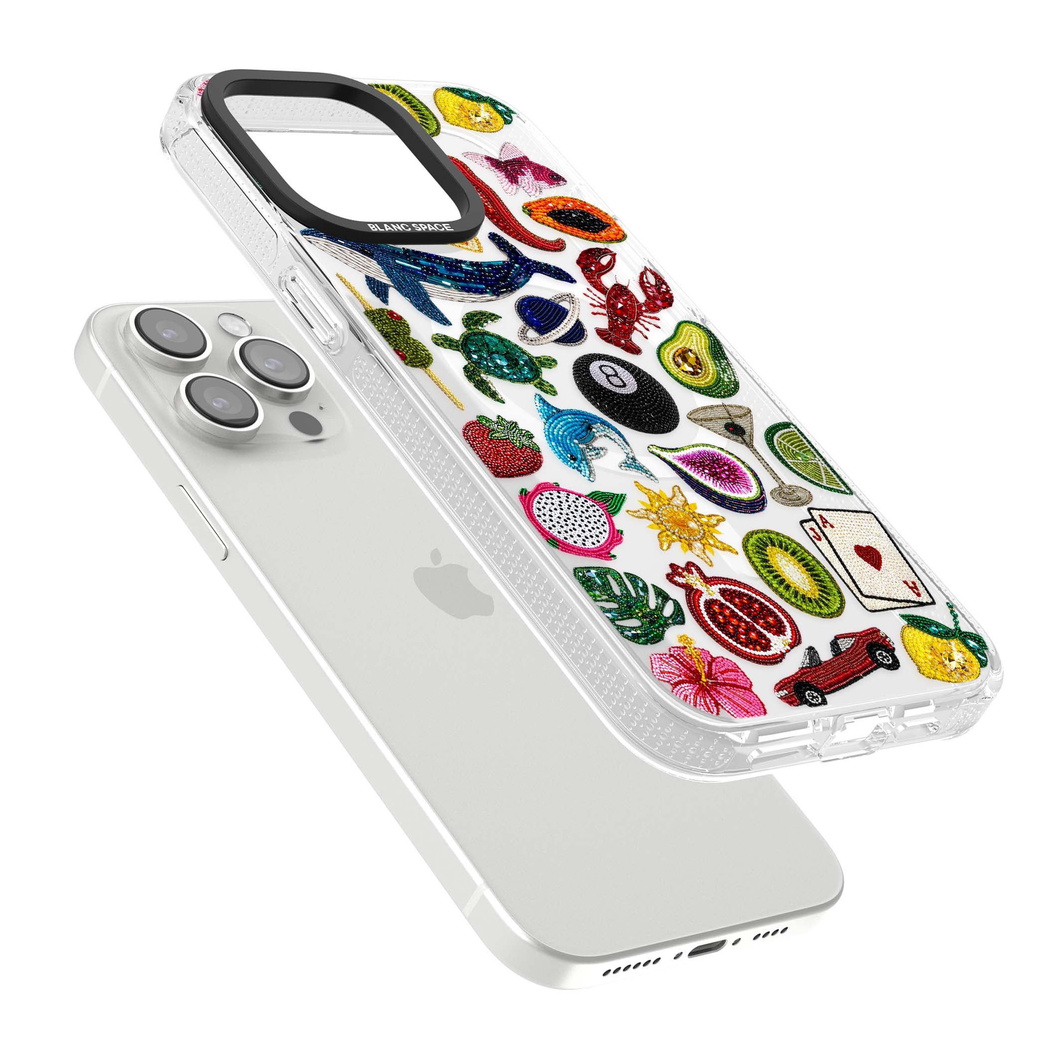 Beaded Mix cute iPhone case | Clear Case Impact Air case for iPhone 15 Pro, iPhone 15 Pro Max