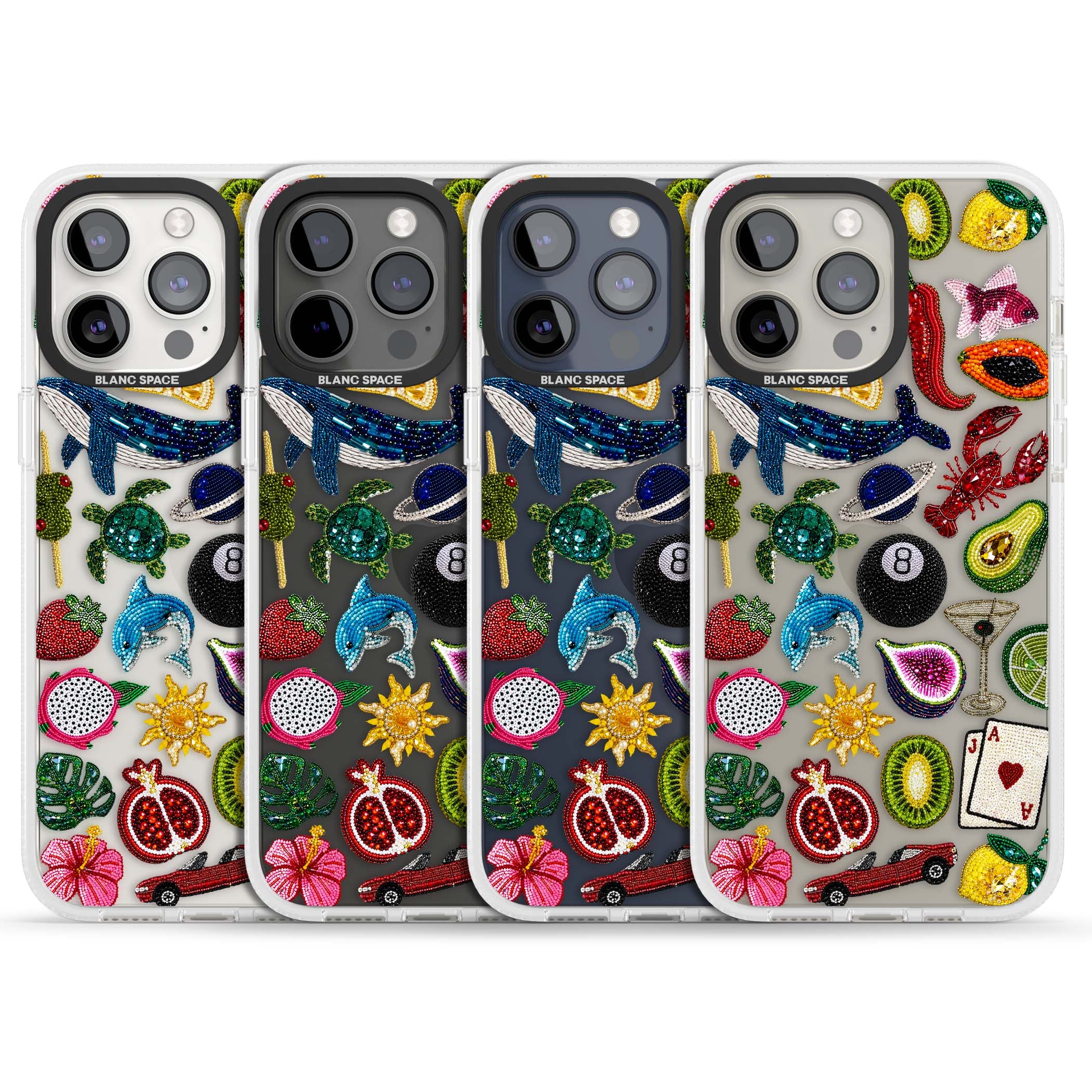 Beaded Mix cute iPhone case | Clear Case Impact Air case for iPhone 15 Pro, iPhone 15 Pro Max