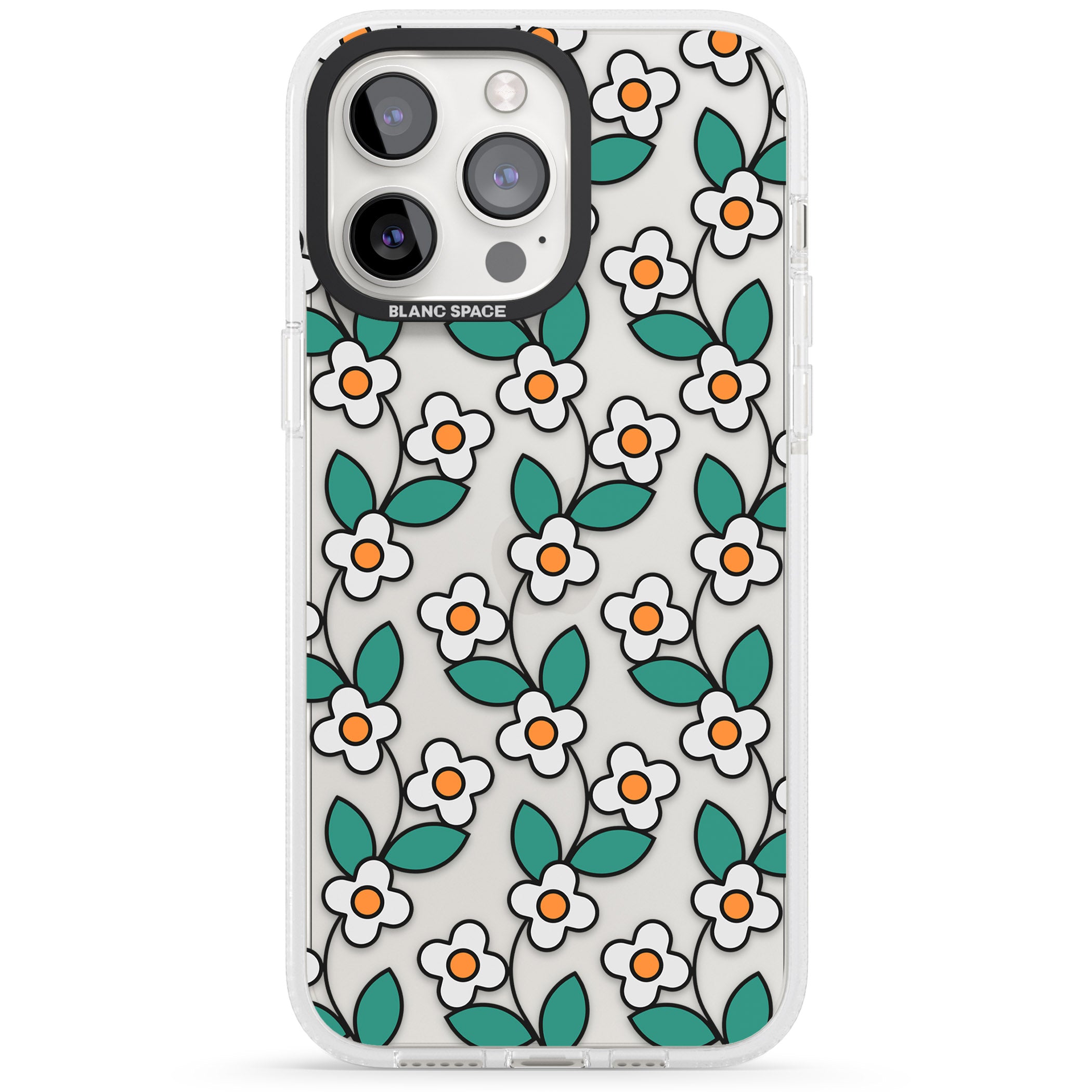 Spring Daisies iPhone 15 Pro Max / 15 Pro / 14 Pro Max / 14 Pro / 13 Pro Clear Case Impact Air - Blanc Space