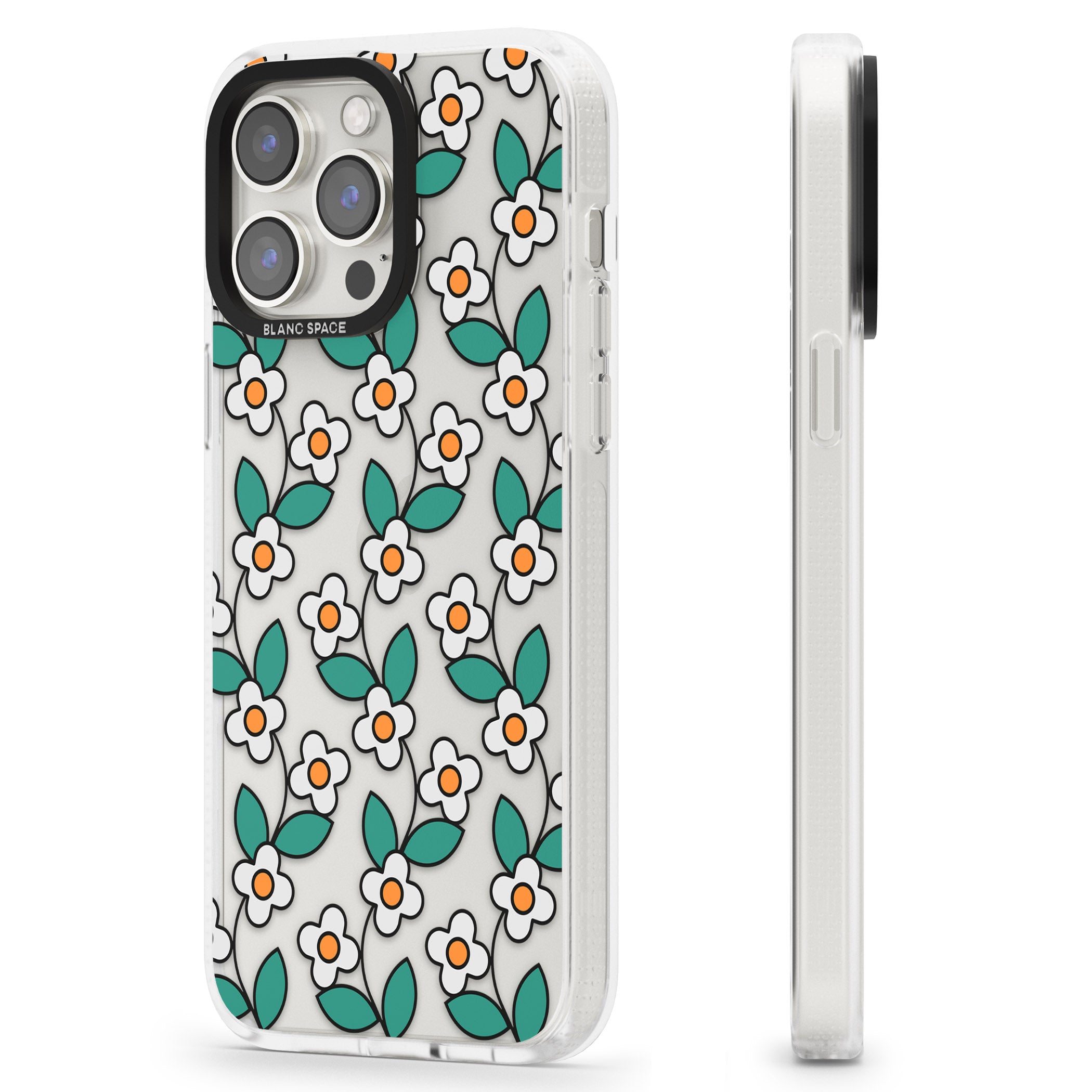 Spring Daisies iPhone 15 Pro Max / 15 Pro / 14 Pro Max / 14 Pro / 13 Pro Clear Case Impact Air - Blanc Space
