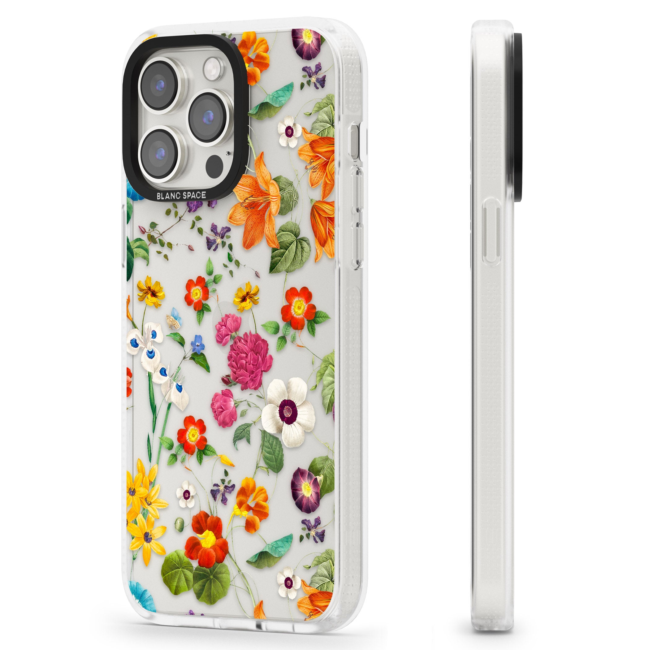 Whimsical Wildflowers iPhone 15 Pro Max / 15 Pro / 14 Pro Max / 14 Pro / 13 Pro Clear Case Impact Air - Blanc Space