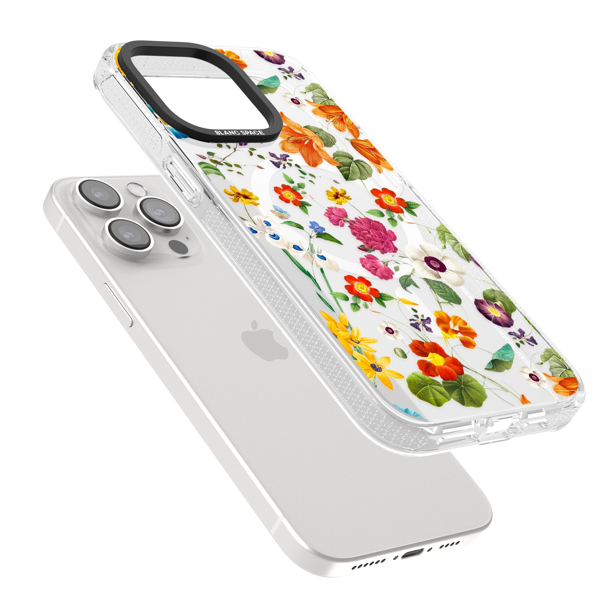 Whimsical Wildflowers iPhone 15 Pro Max / 15 Pro / 14 Pro Max / 14 Pro / 13 Pro Clear Case Impact Air - Blanc Space