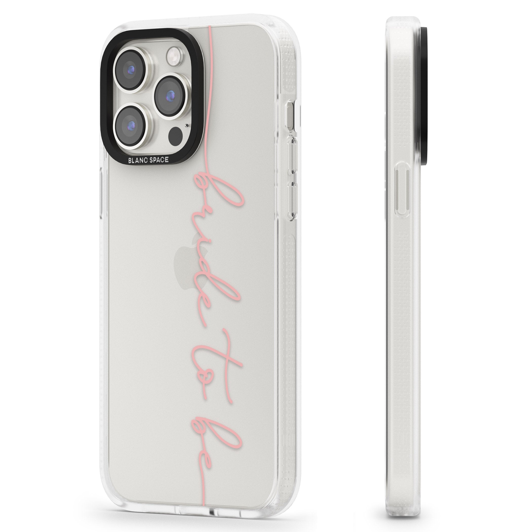Bride to Be - Transparent Wedding Design iPhone 15 Pro Max / 15 Pro / 14 Pro Max / 14 Pro / 13 Pro Clear Case Impact Air - Blanc Space