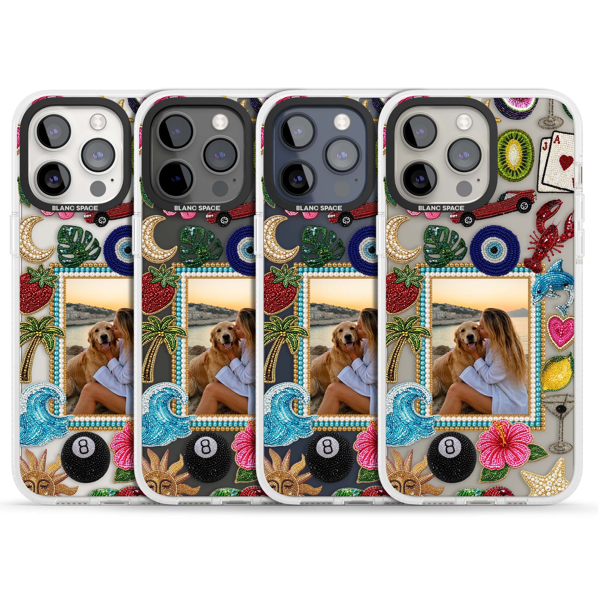 Beaded Photo coastal iPhone case | Clear Case Impact Air case for iPhone 15 Pro, iPhone 15 Pro Max