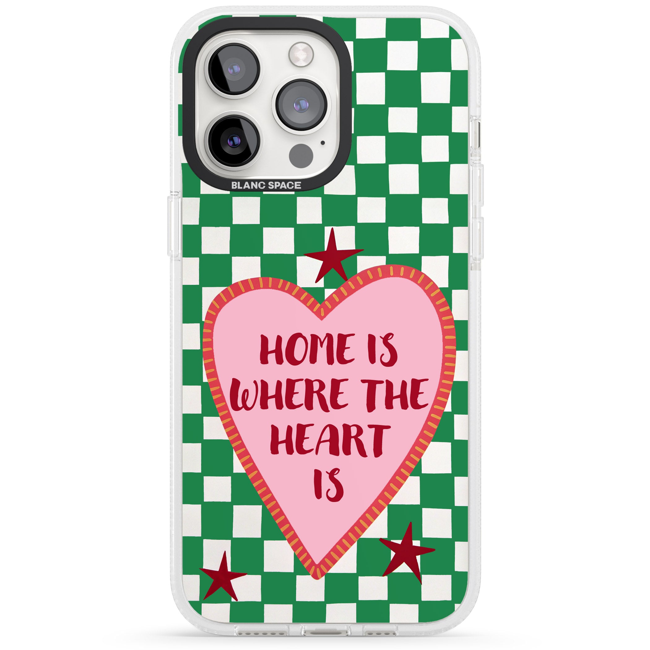 Home Is Where The Heart Is iPhone 15 Pro Max / 15 Pro / 14 Pro Max / 14 Pro / 13 Pro Clear Case Impact Air - Blanc Space